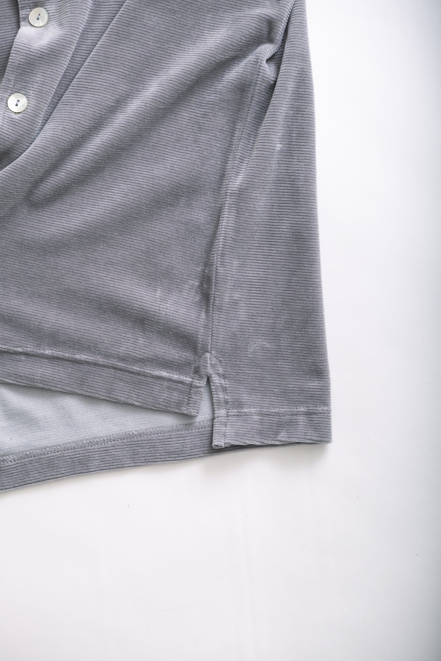 VELOUR POLO - GARGOYLE