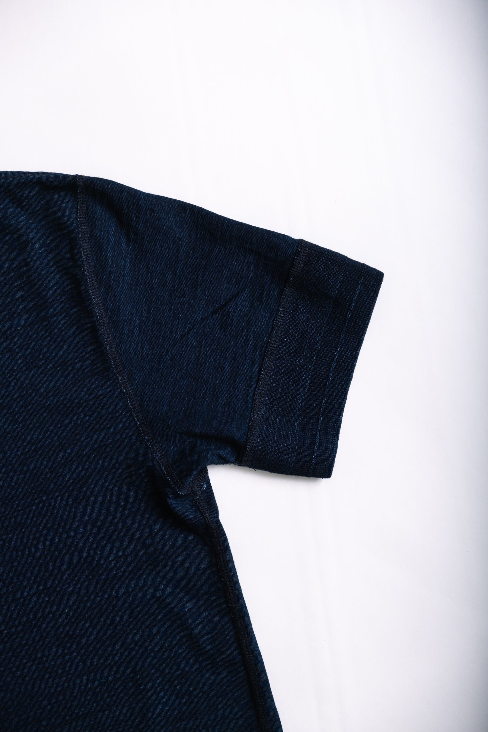 RIB CUFF POCKET T - INDIGO