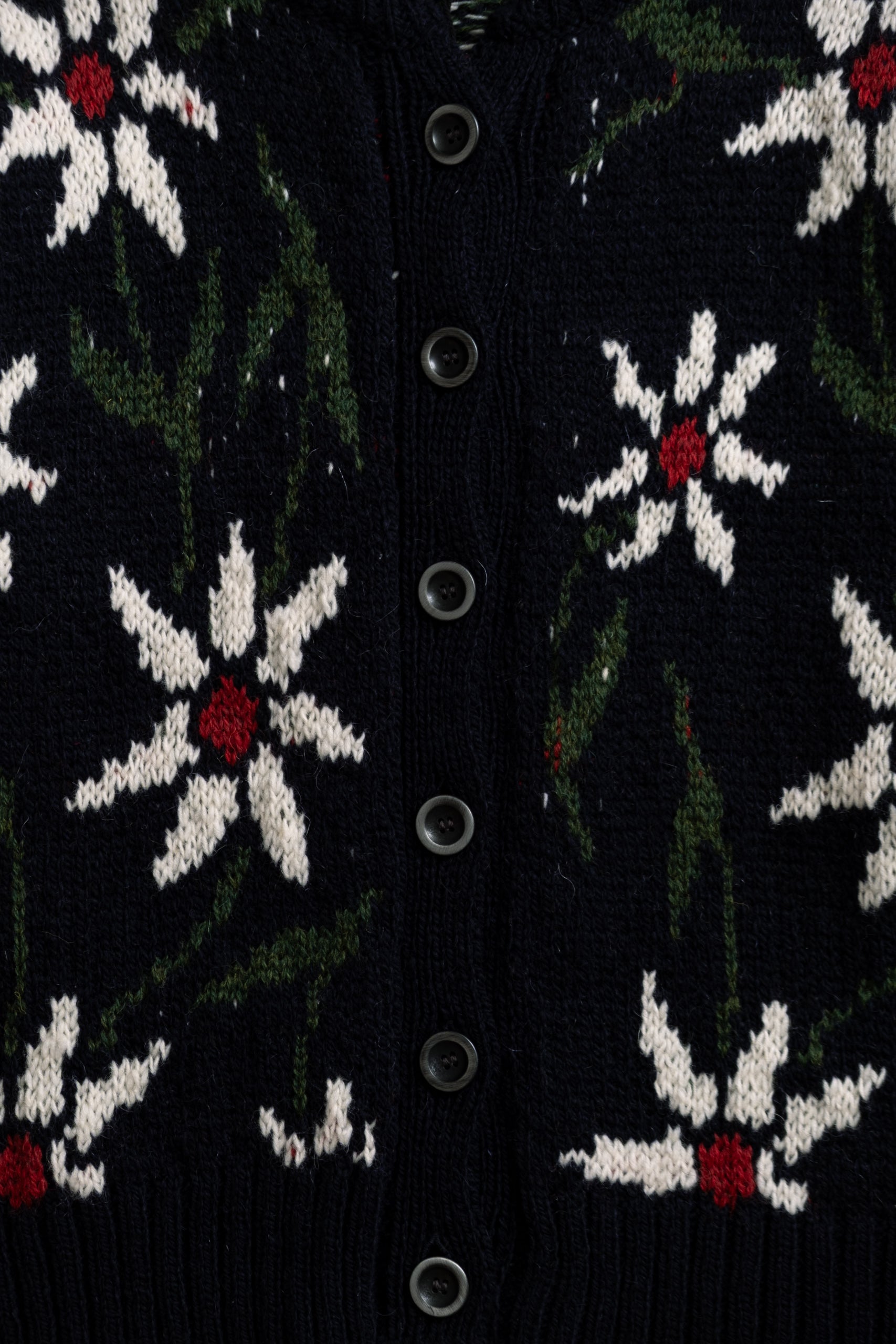 FLOWER CARDIGAN - NAVY