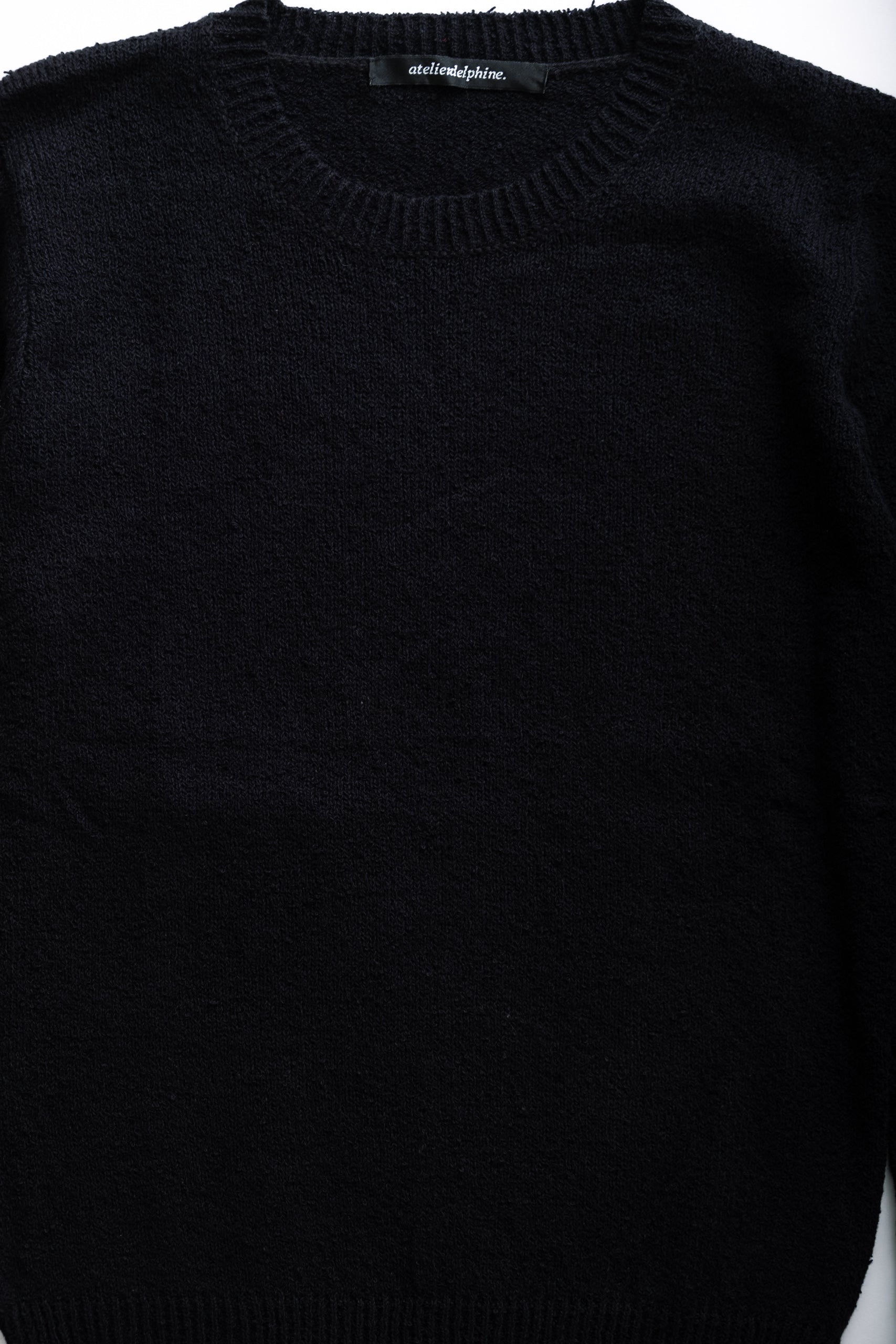 BOUCLE CREWNECK - BLACK