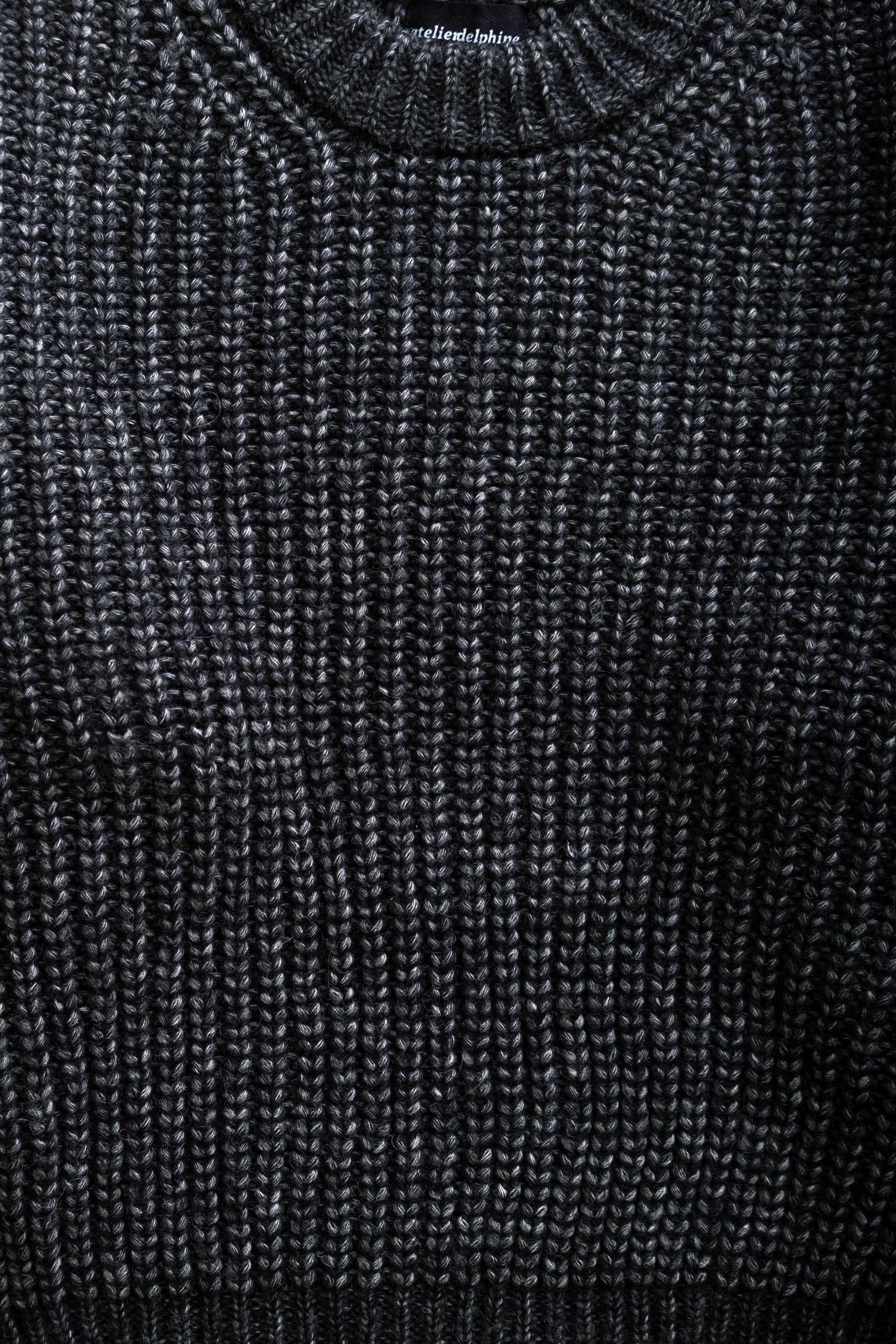ALPACA RIB SWEATER - CHARCOAL