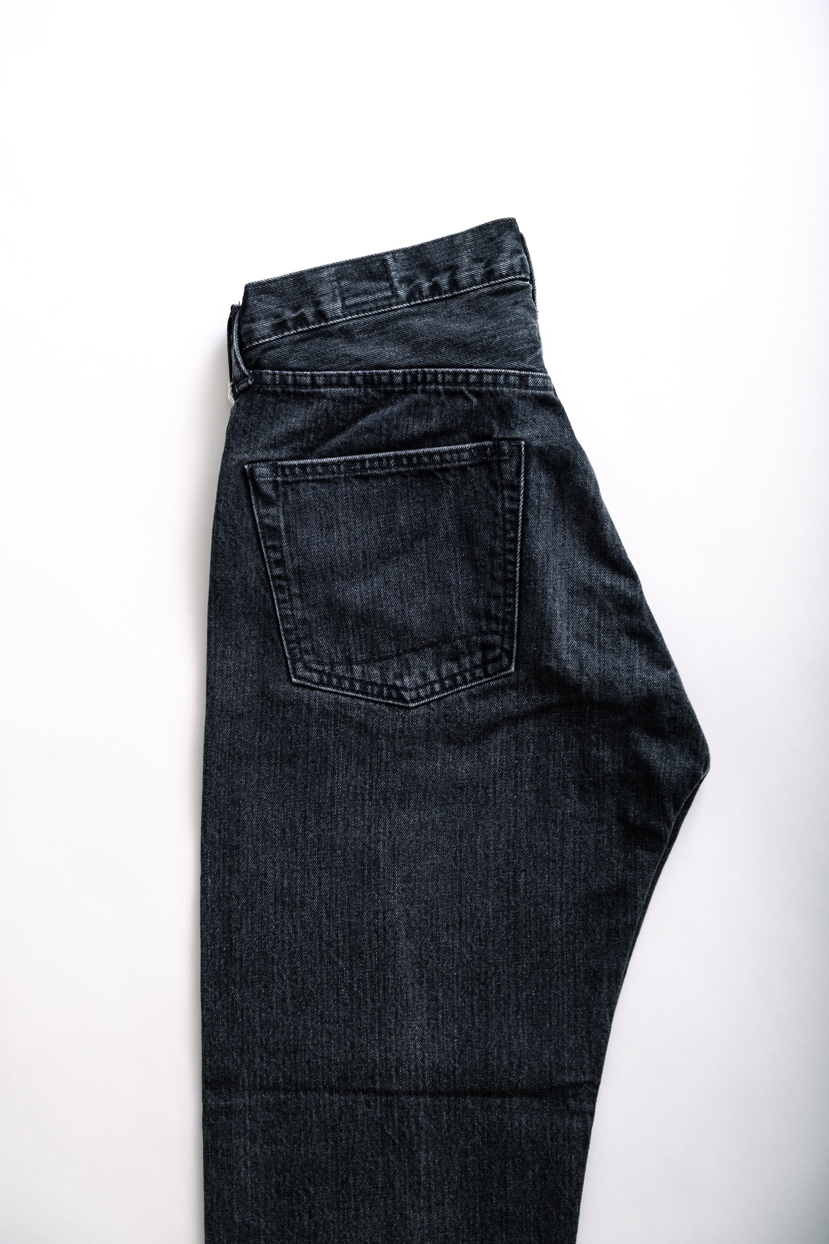 105 STANDARD SELVEDGE BLACK DENIM STONE