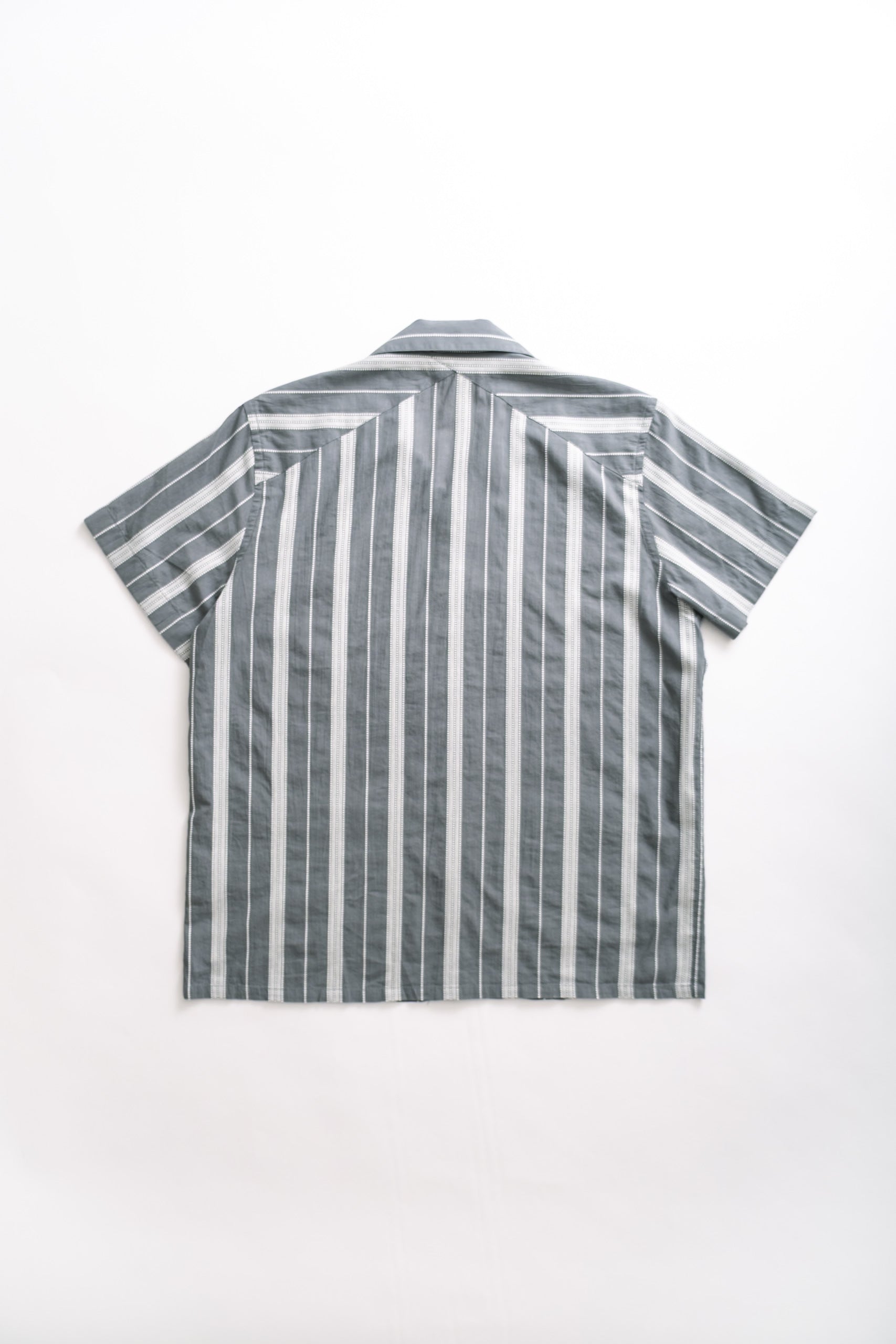 CABANA SHIRT - SAGE TICKING STRIPE