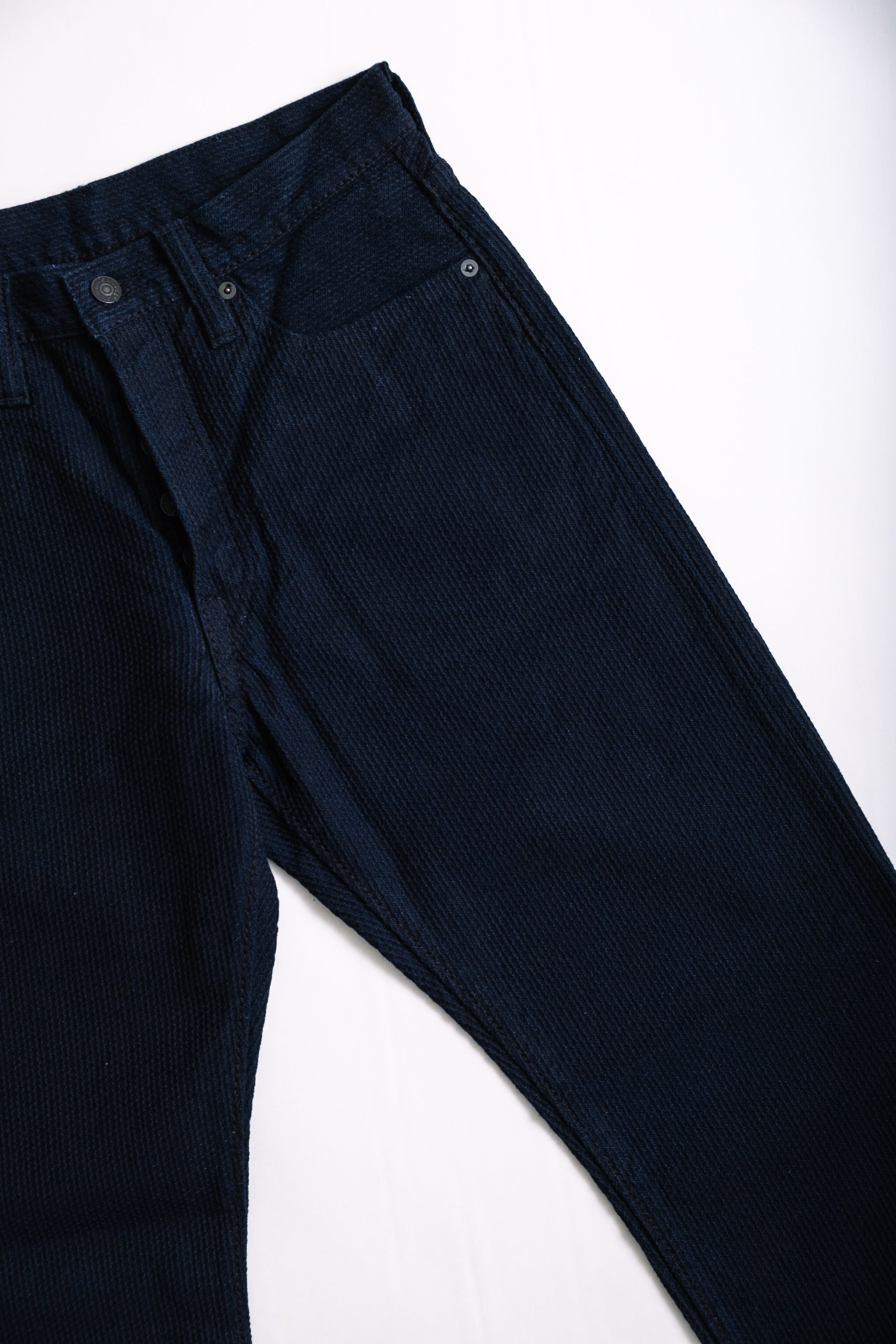 SASHIKO 5 POCKET - INDIGO/BLACK