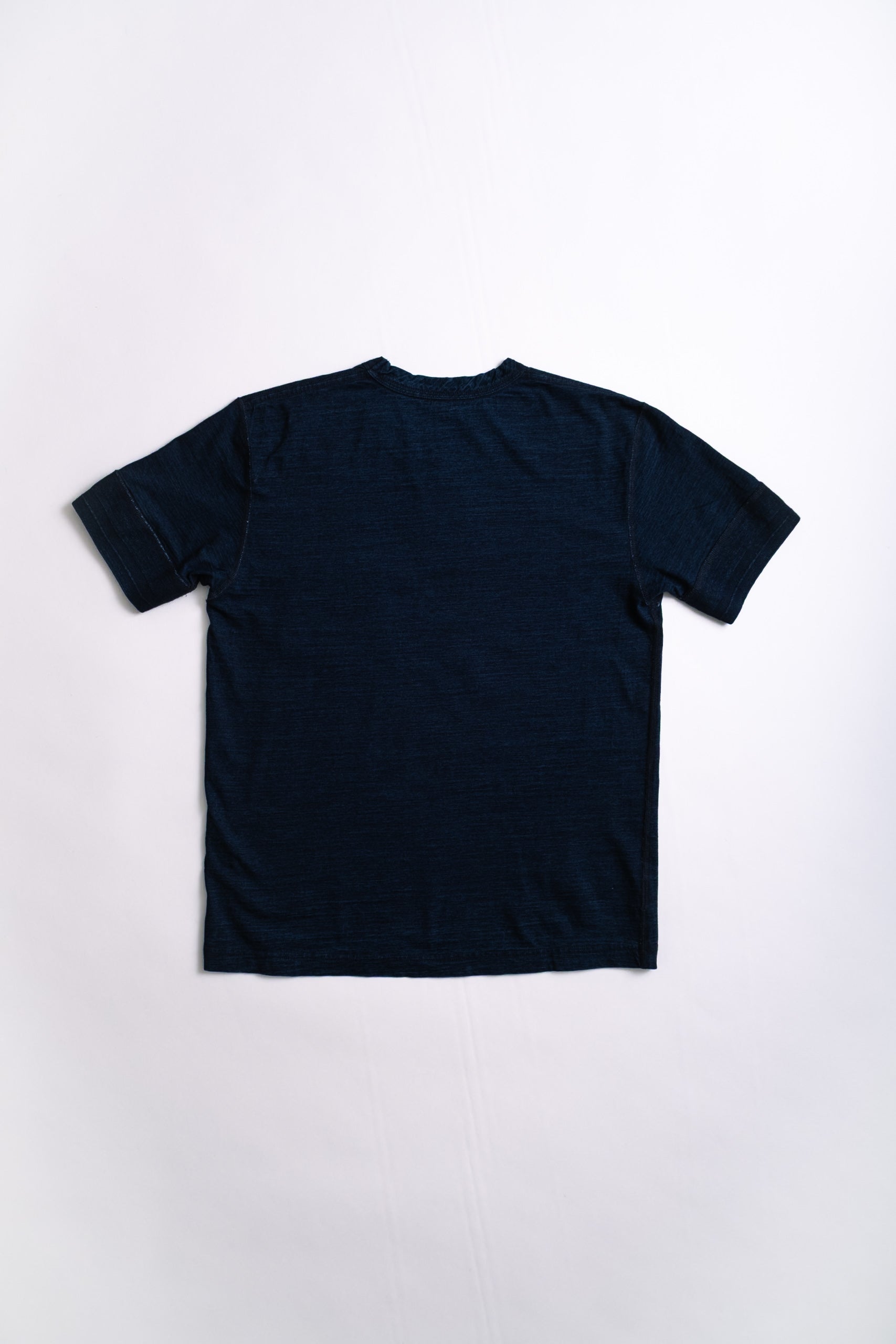 RIB CUFF POCKET T - INDIGO