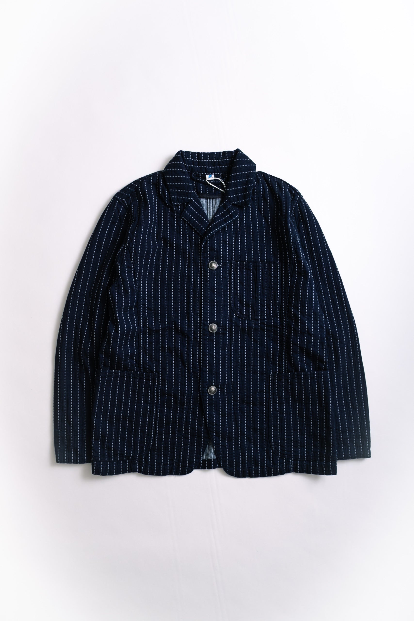 STITCH STRIPE WORK JACKET - INDIGO