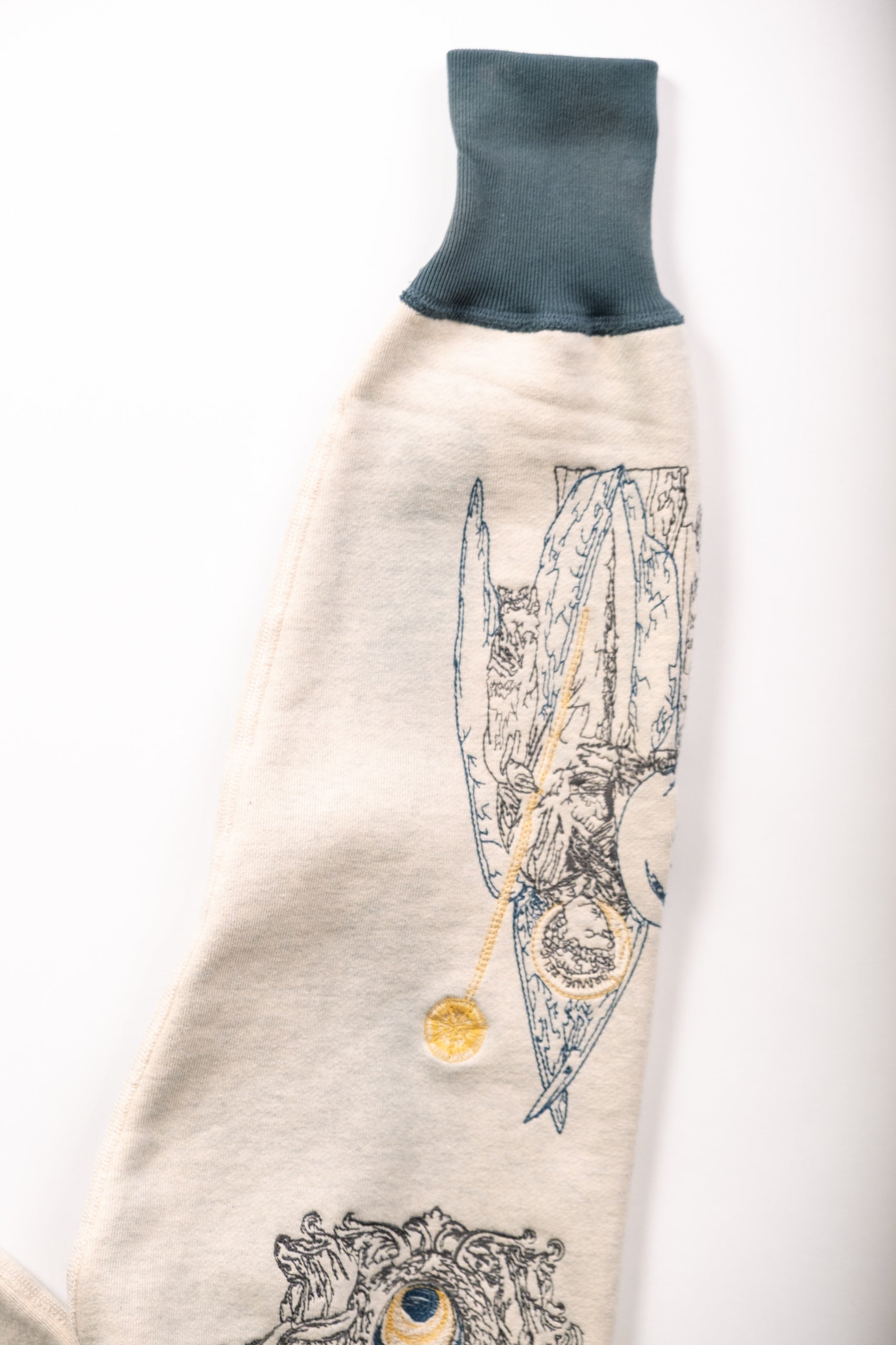 LA LUNA CREW - TEAL/OATMEAL