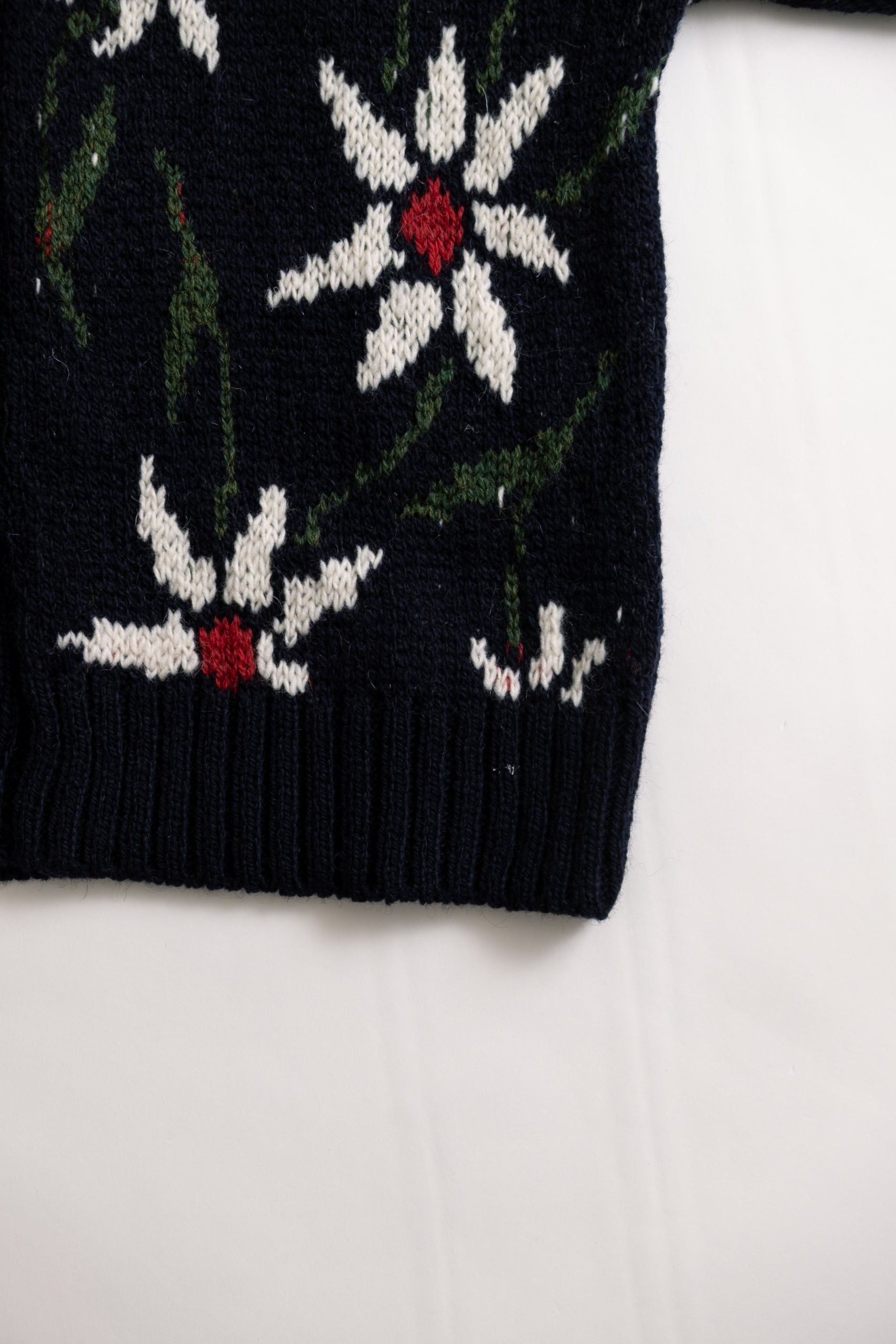 FLOWER CARDIGAN - NAVY