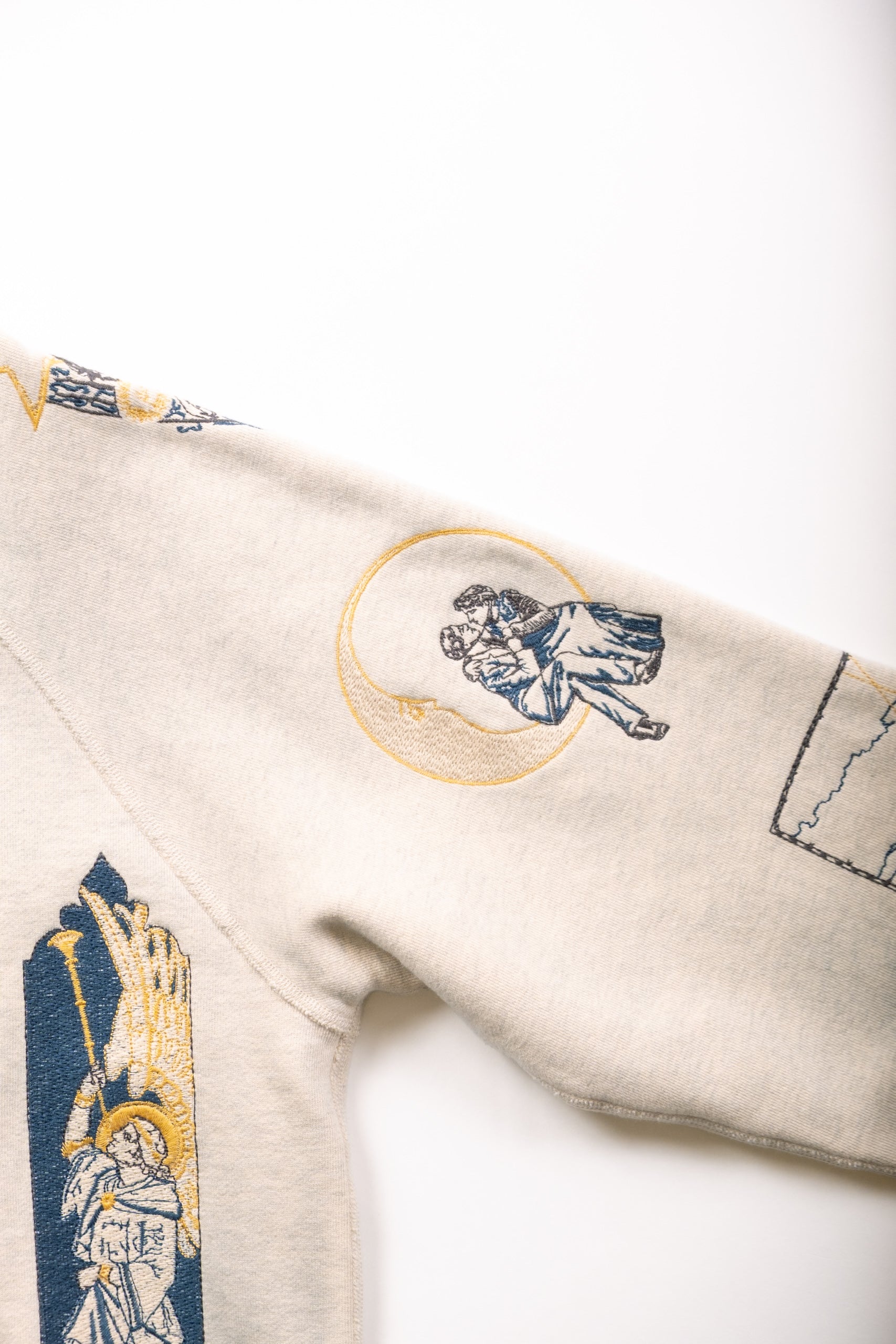LA LUNA CREW - TEAL/OATMEAL