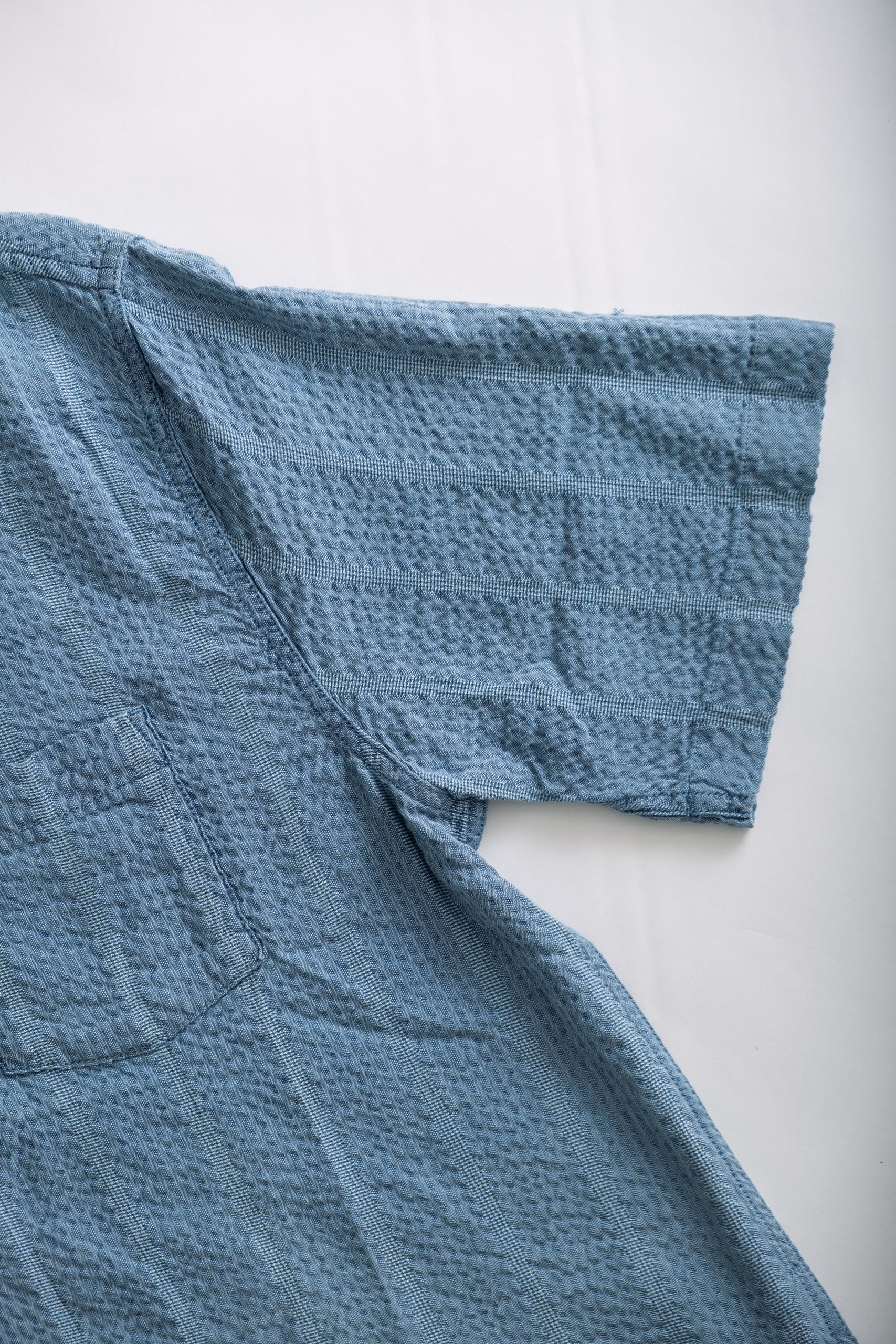 STRIPED SEERSUCKER - INDIGO