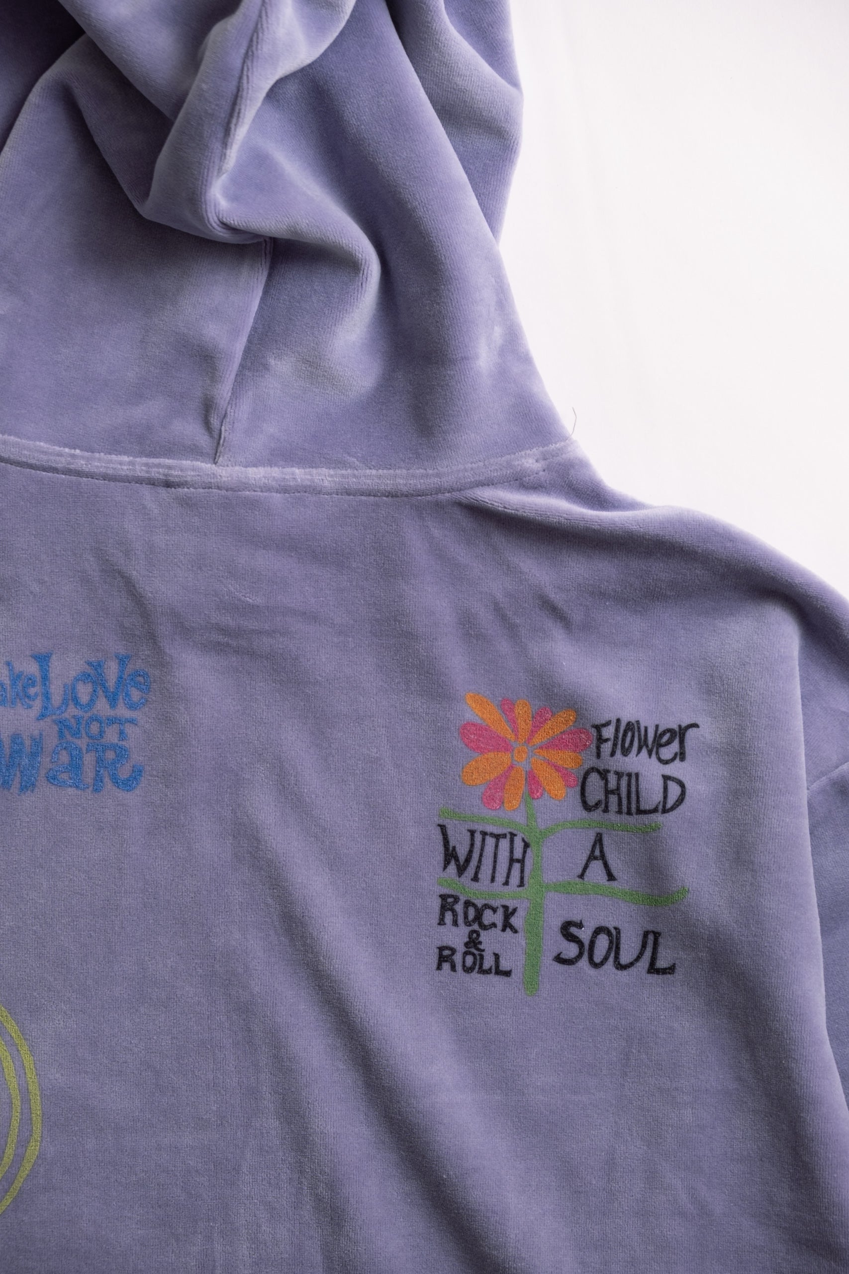 FLOWER POWER HOODIE - PURPLE