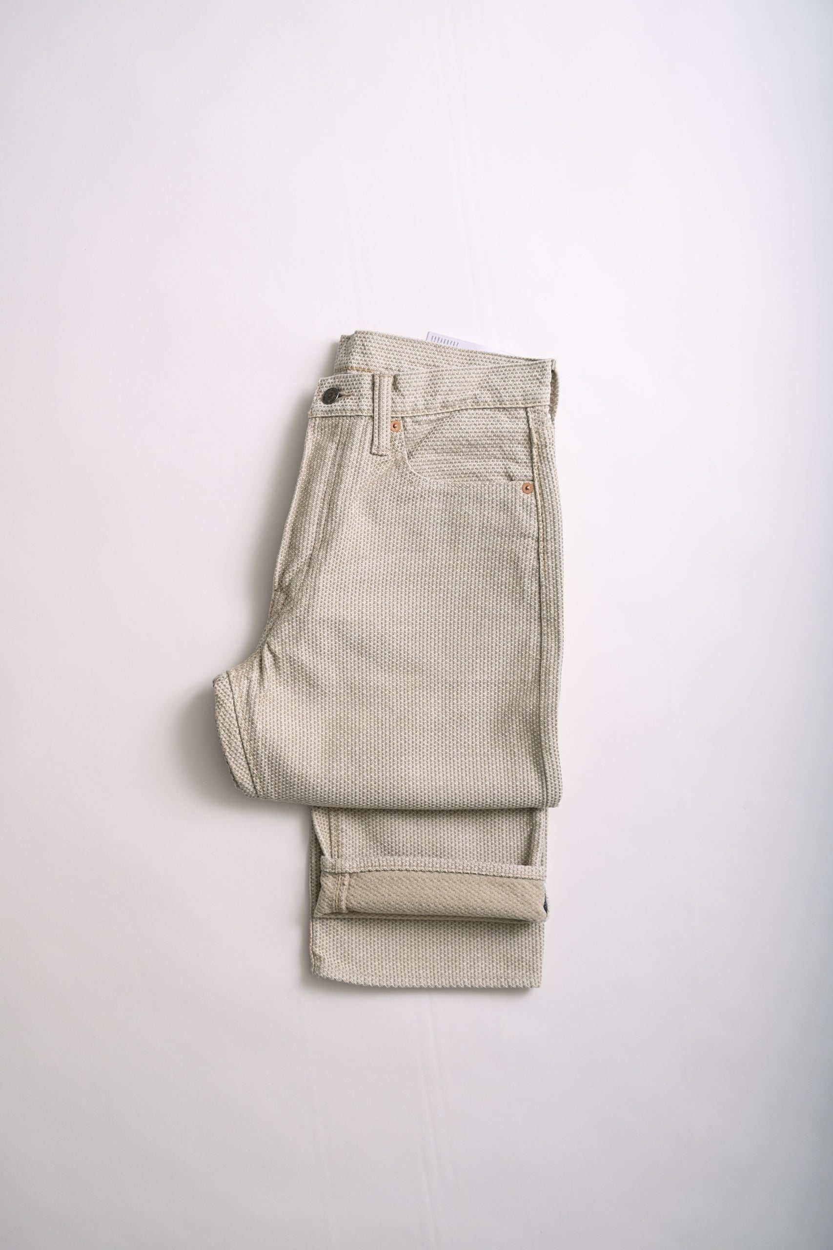 SASHIKO 5 POCKET - IVORY/BEIGE