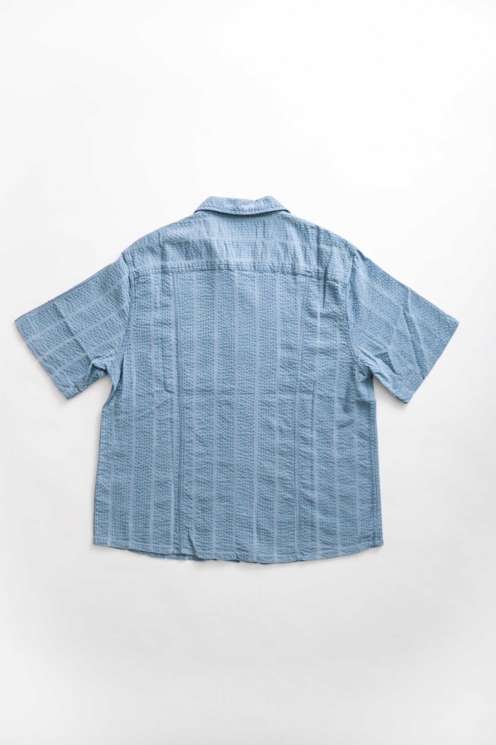 STRIPED SEERSUCKER - INDIGO