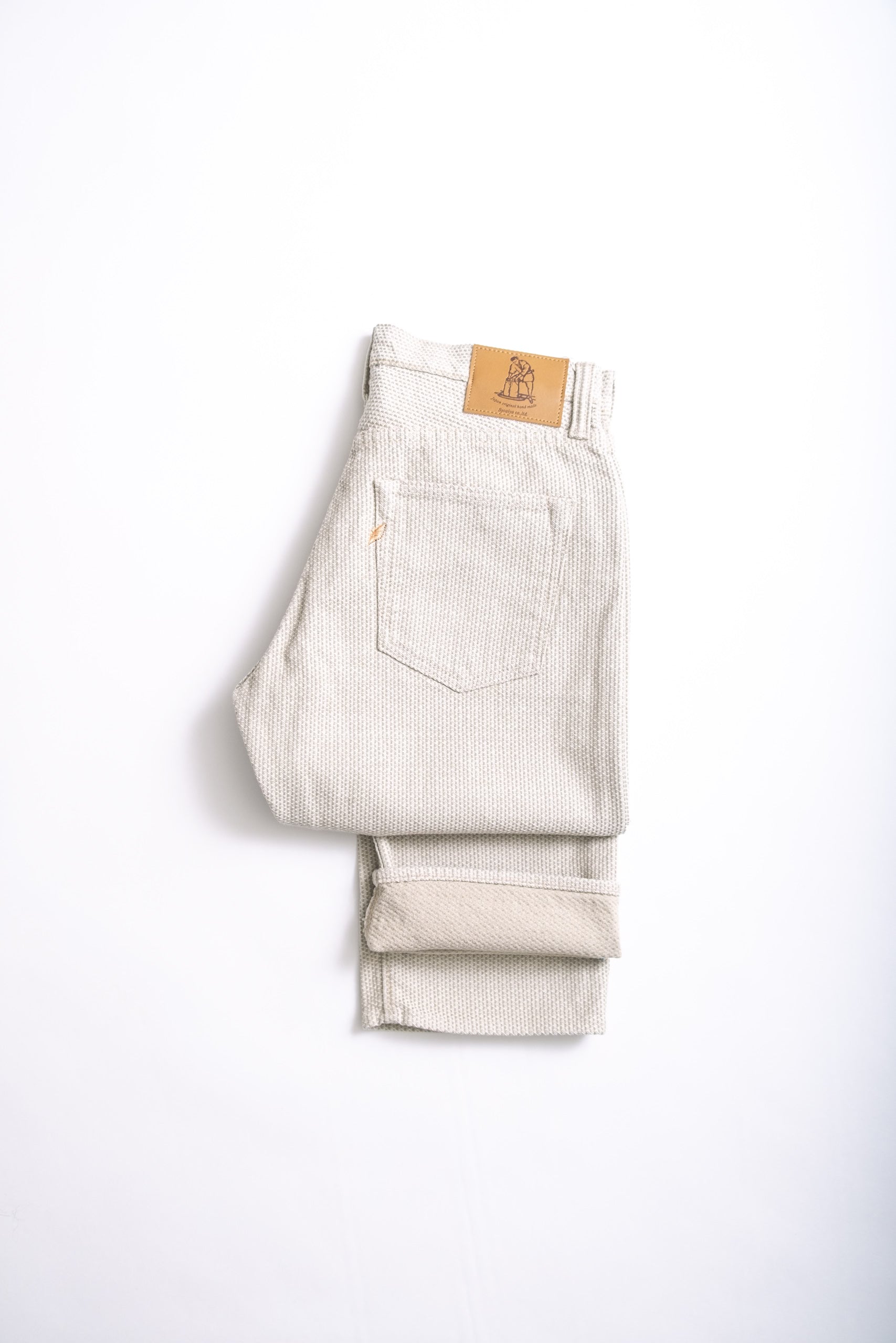 SASHIKO 5 POCKET - IVORY/BEIGE