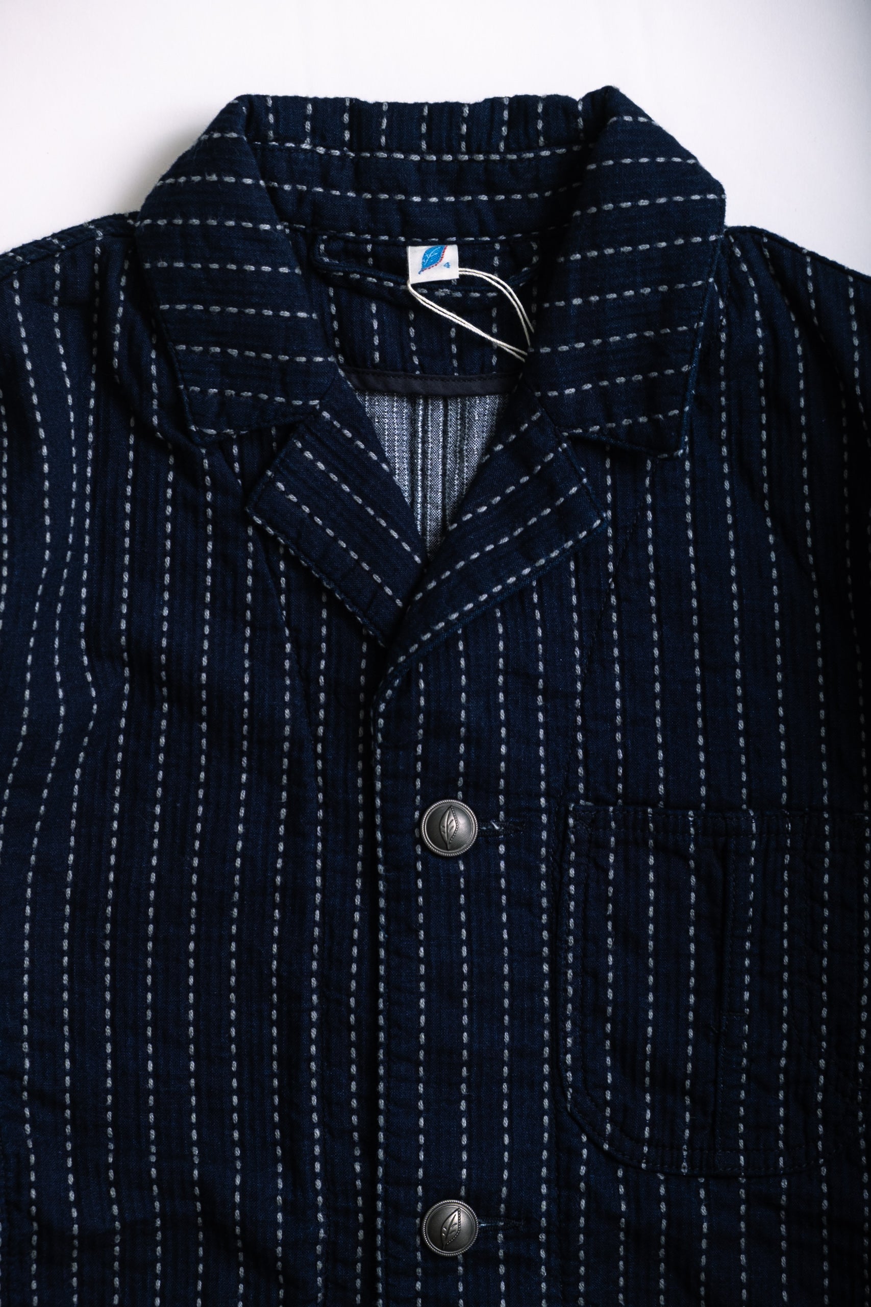 STITCH STRIPE WORK JACKET - INDIGO