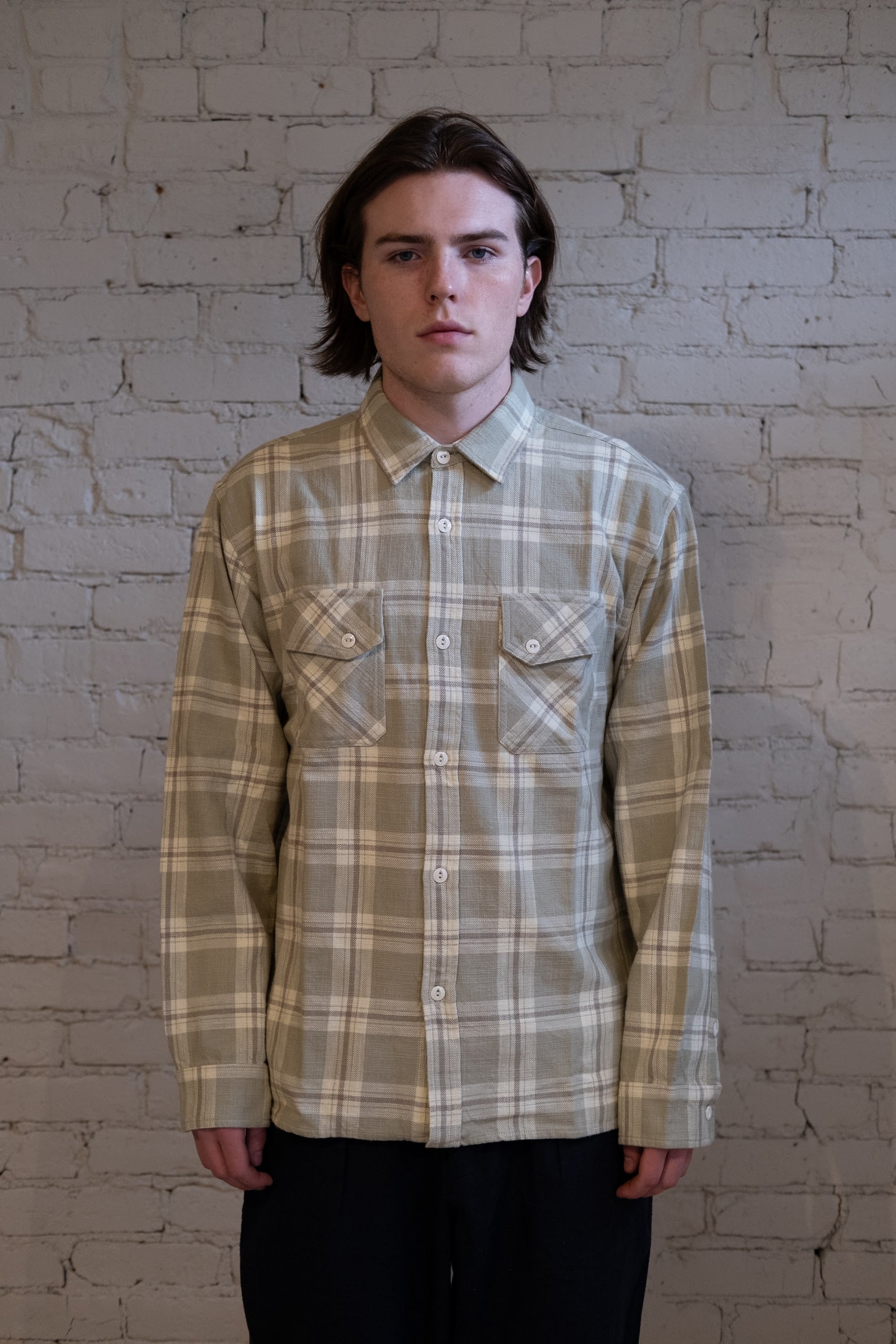 CROSSCUT FLANNEL - SEAFOAM