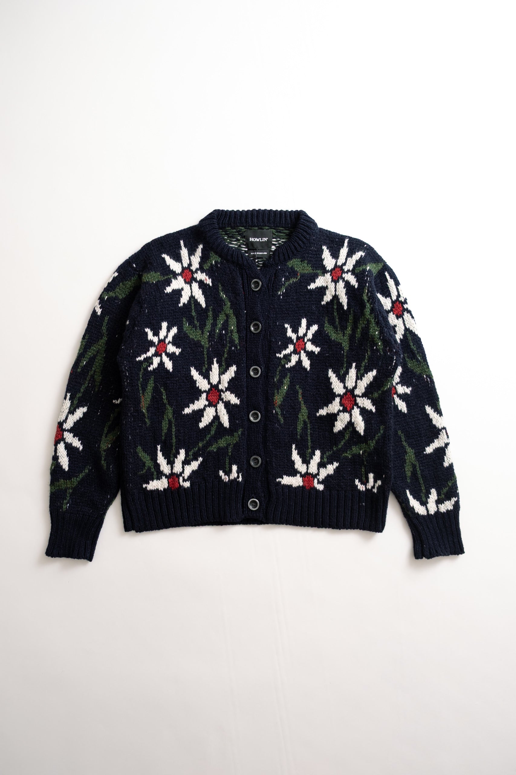 FLOWER CARDIGAN - NAVY