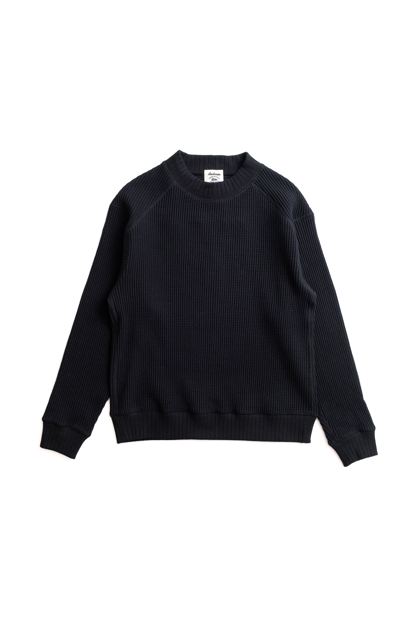 WAFFLE MIDNECK - BLACK