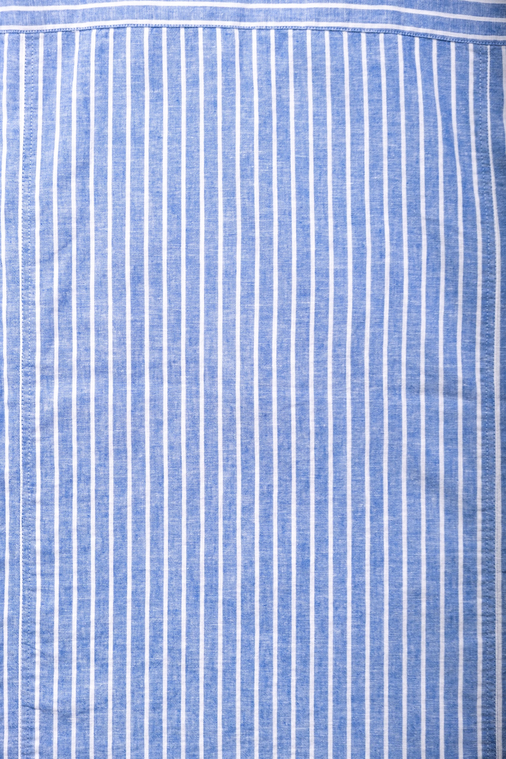 LINEN STRIPE SS - BLUE