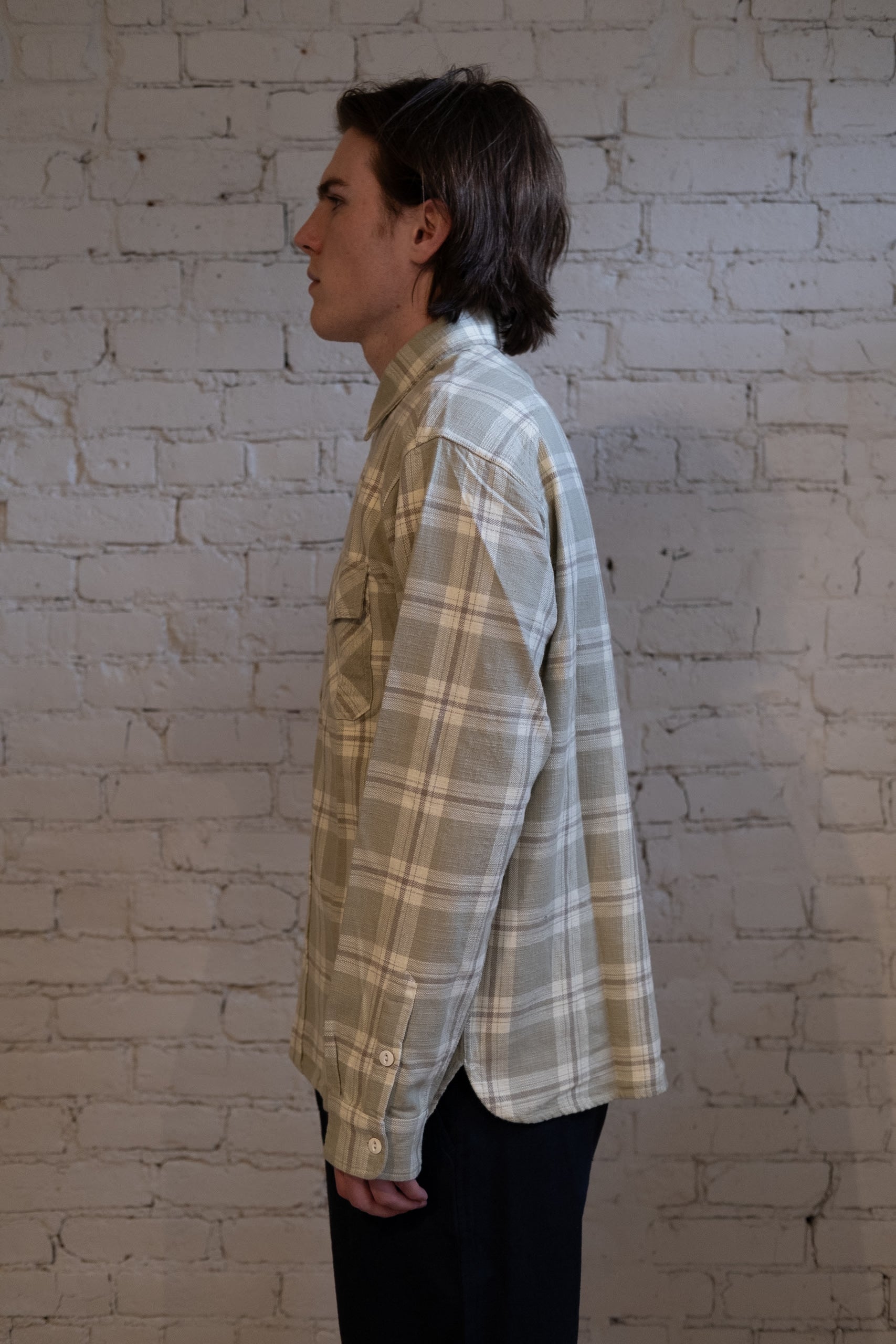 CROSSCUT FLANNEL - SEAFOAM