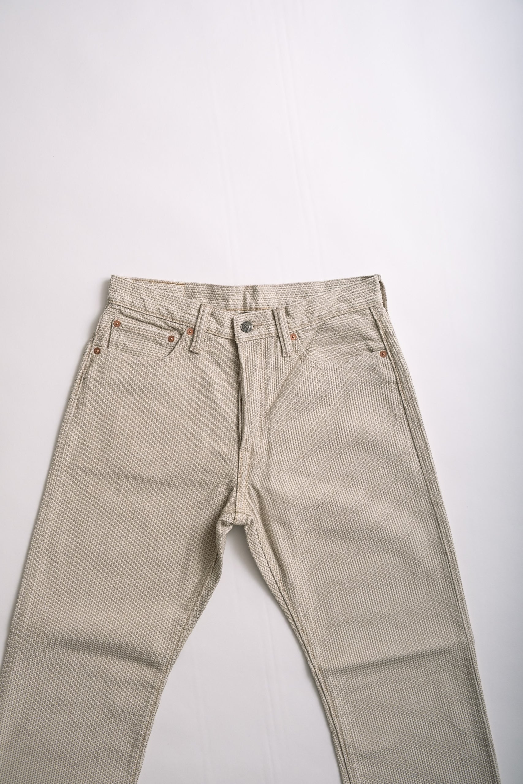 SASHIKO 5 POCKET - IVORY/BEIGE