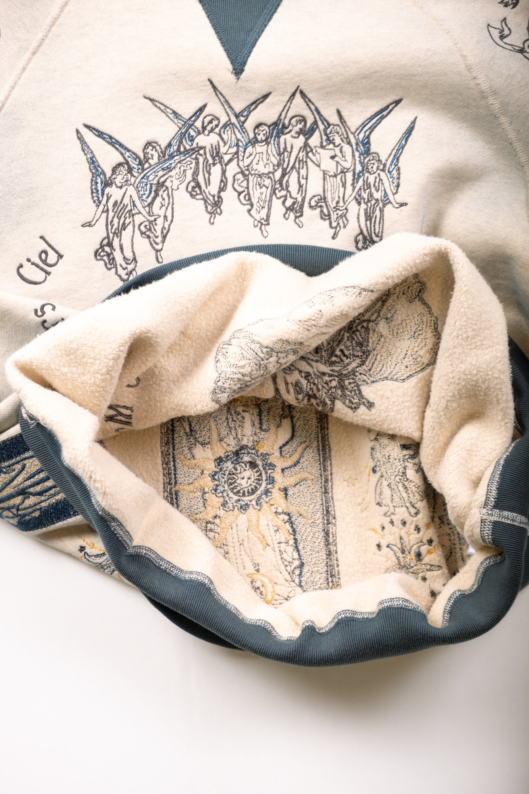 LA LUNA CREW - TEAL/OATMEAL