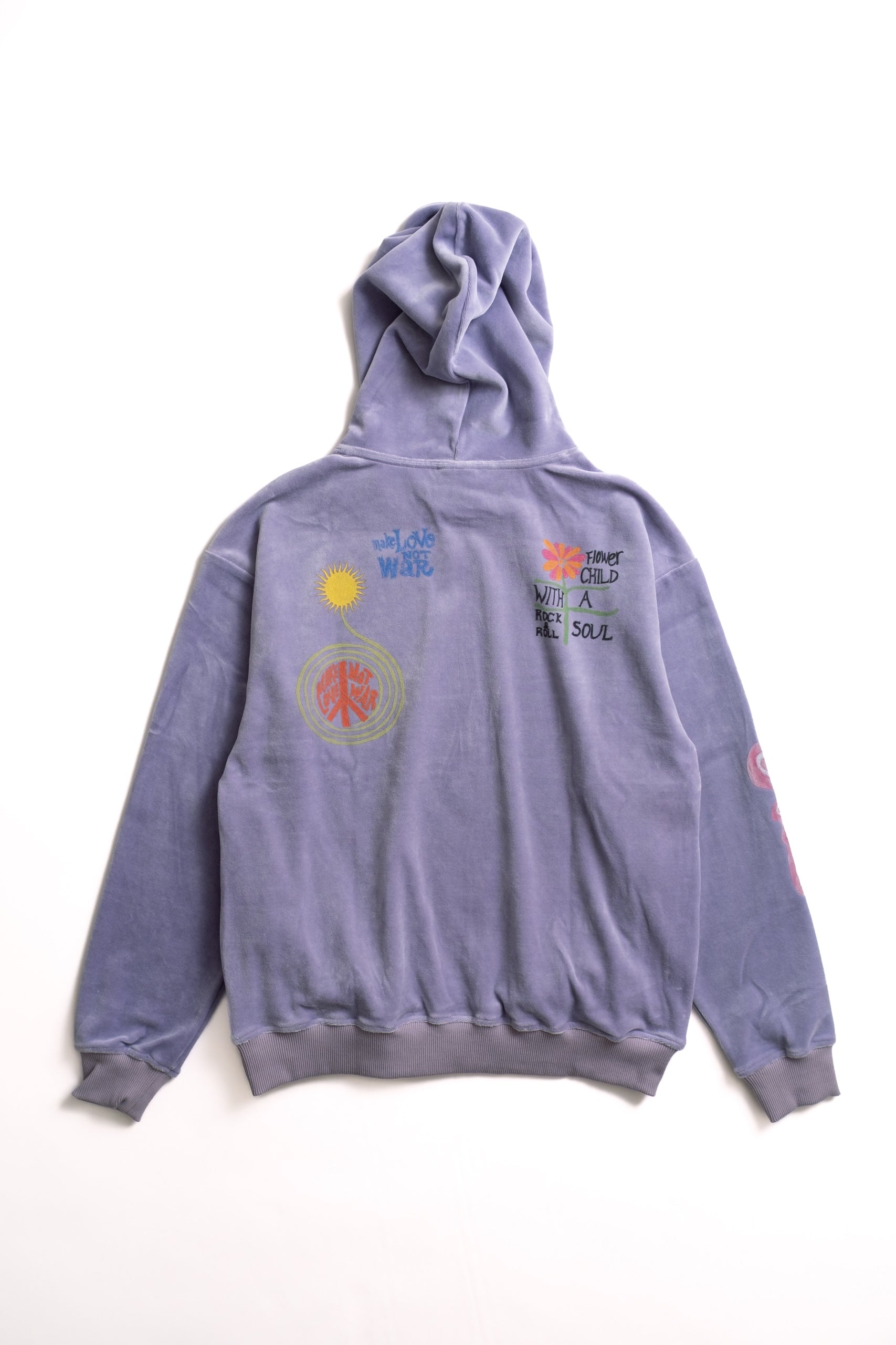 FLOWER POWER HOODIE - PURPLE