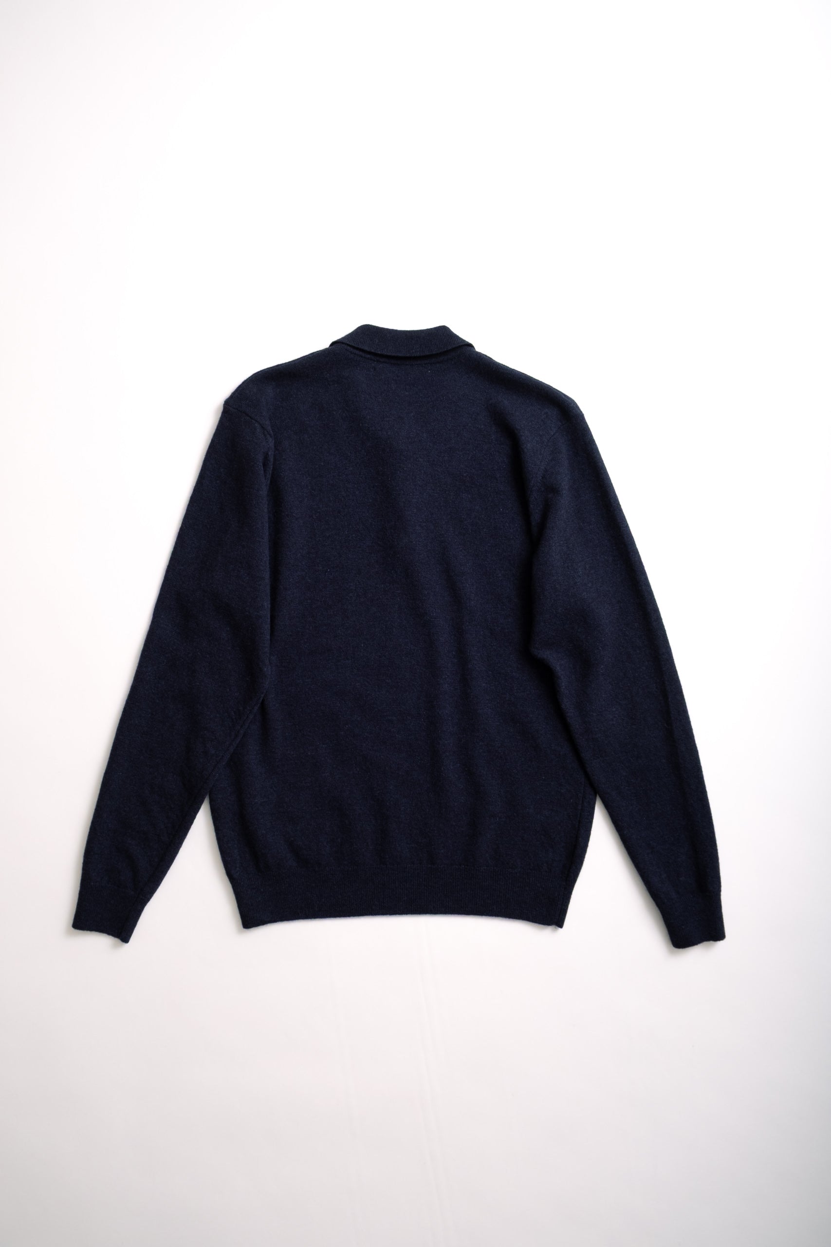 WOOL POLO - NAVY