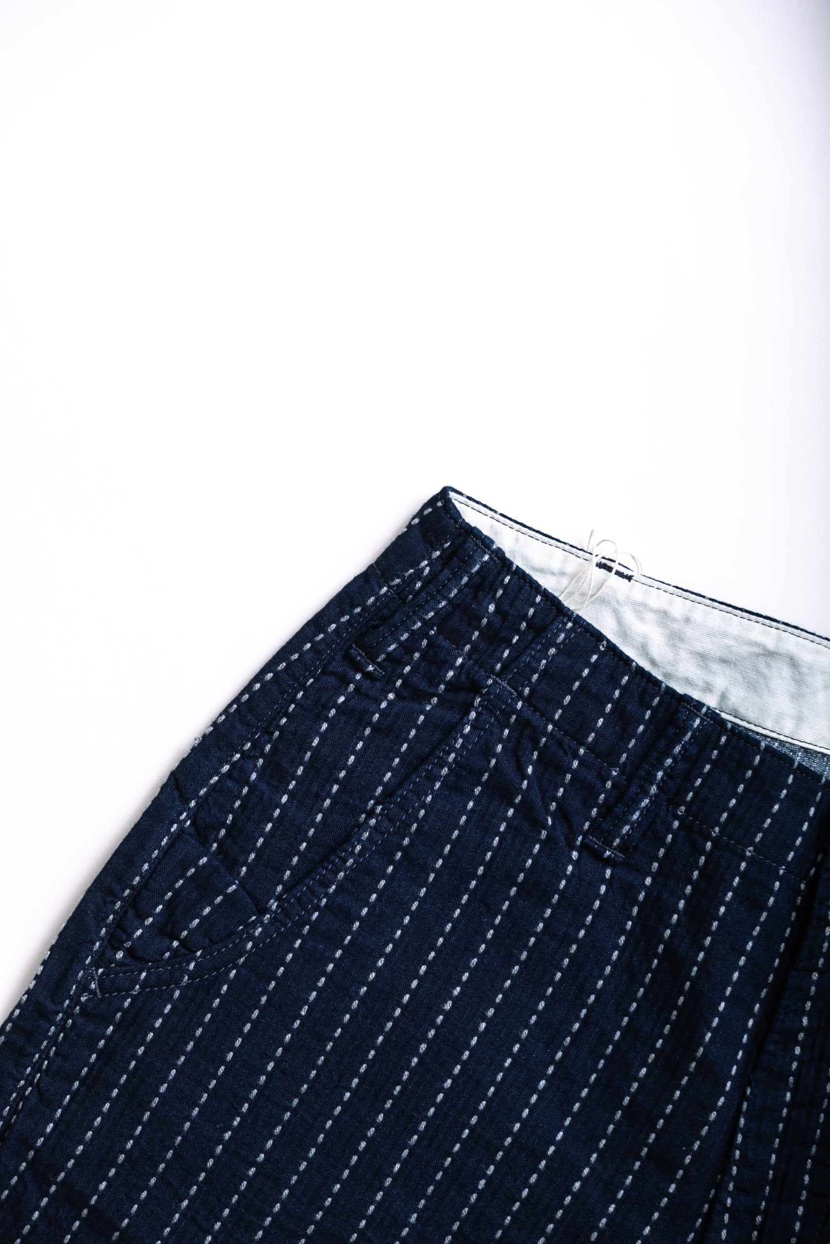 STITCH STRIPE TROUSER - INDIGO