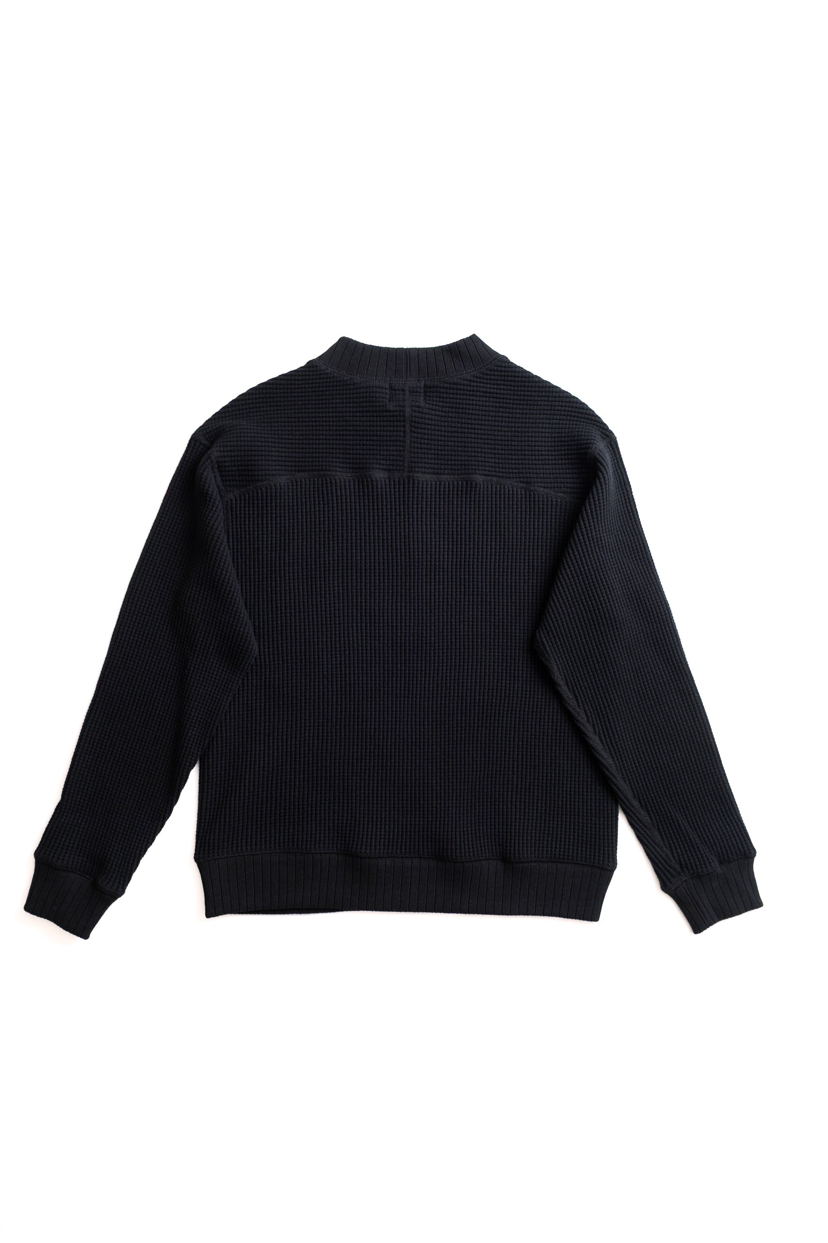 WAFFLE MIDNECK - BLACK