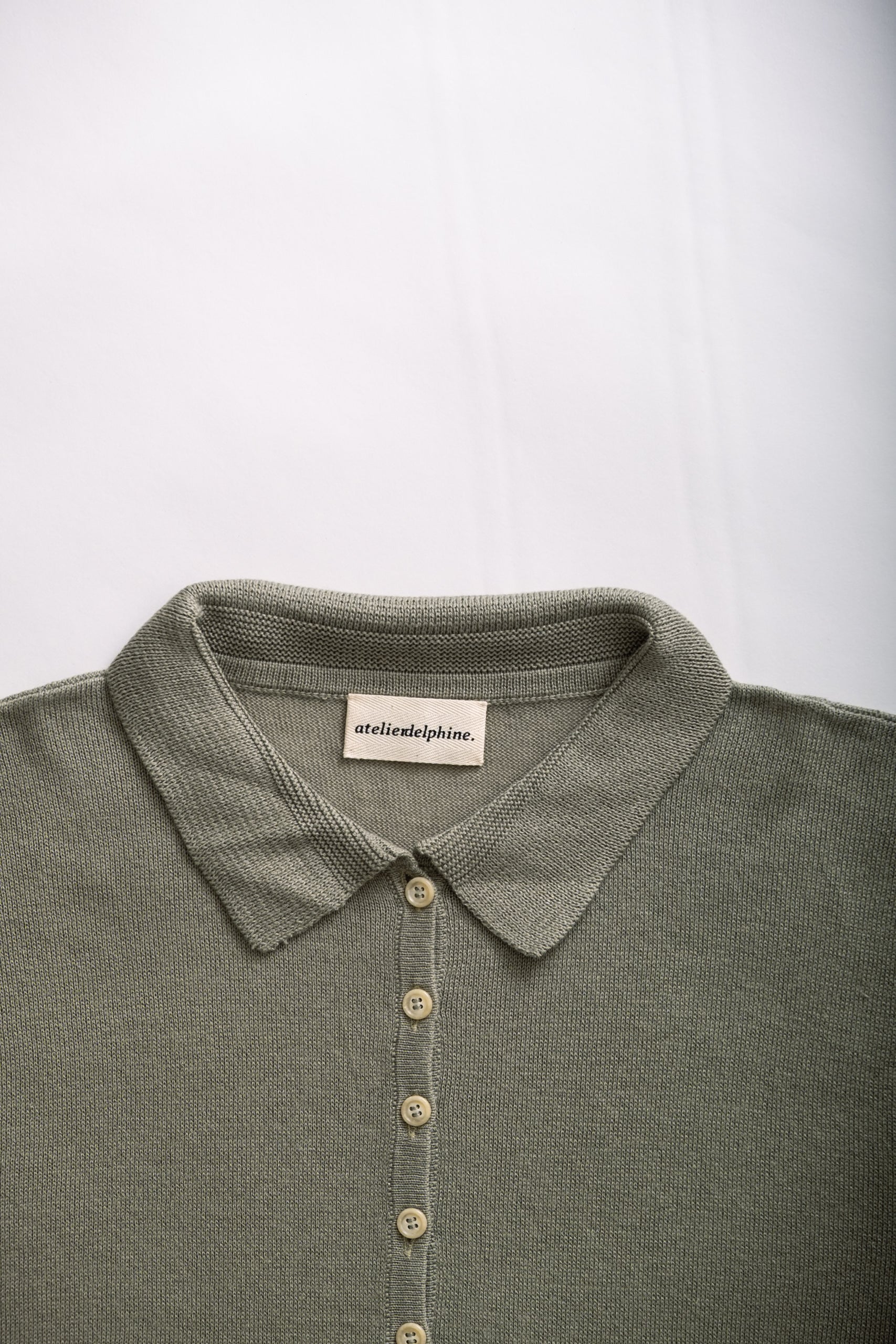 HIGH GAUGE KNIT BLOUSE - SAGE