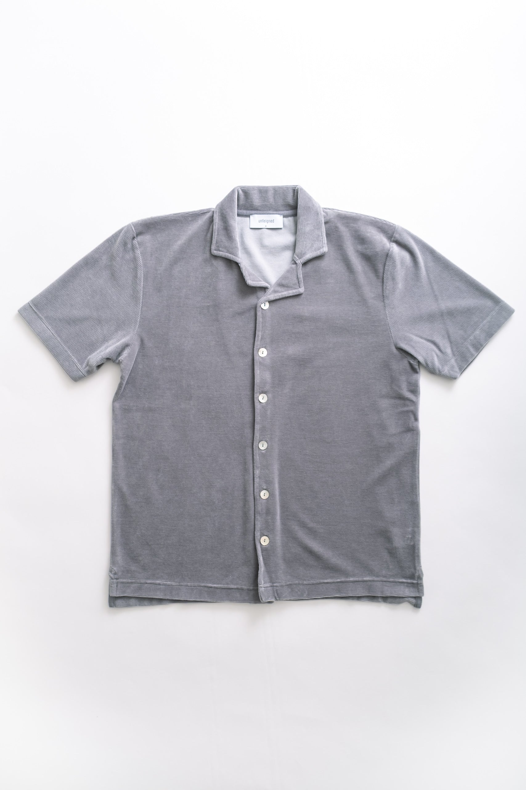 VELOUR POLO - GARGOYLE