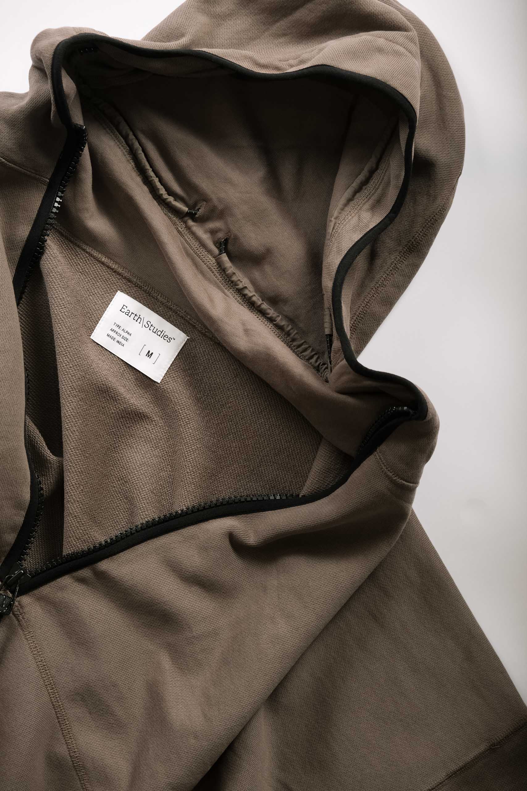 HALF ZIP HOODIE - DEEP STONE