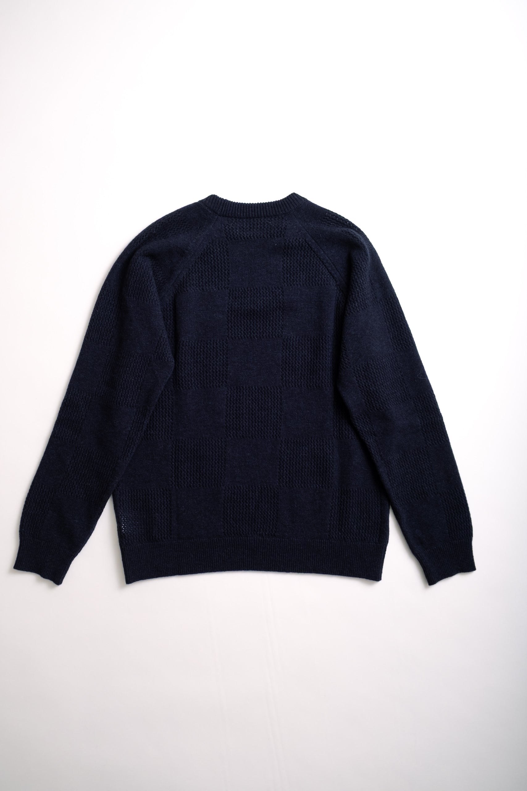 CHECKMATE SWEATER - NAVY