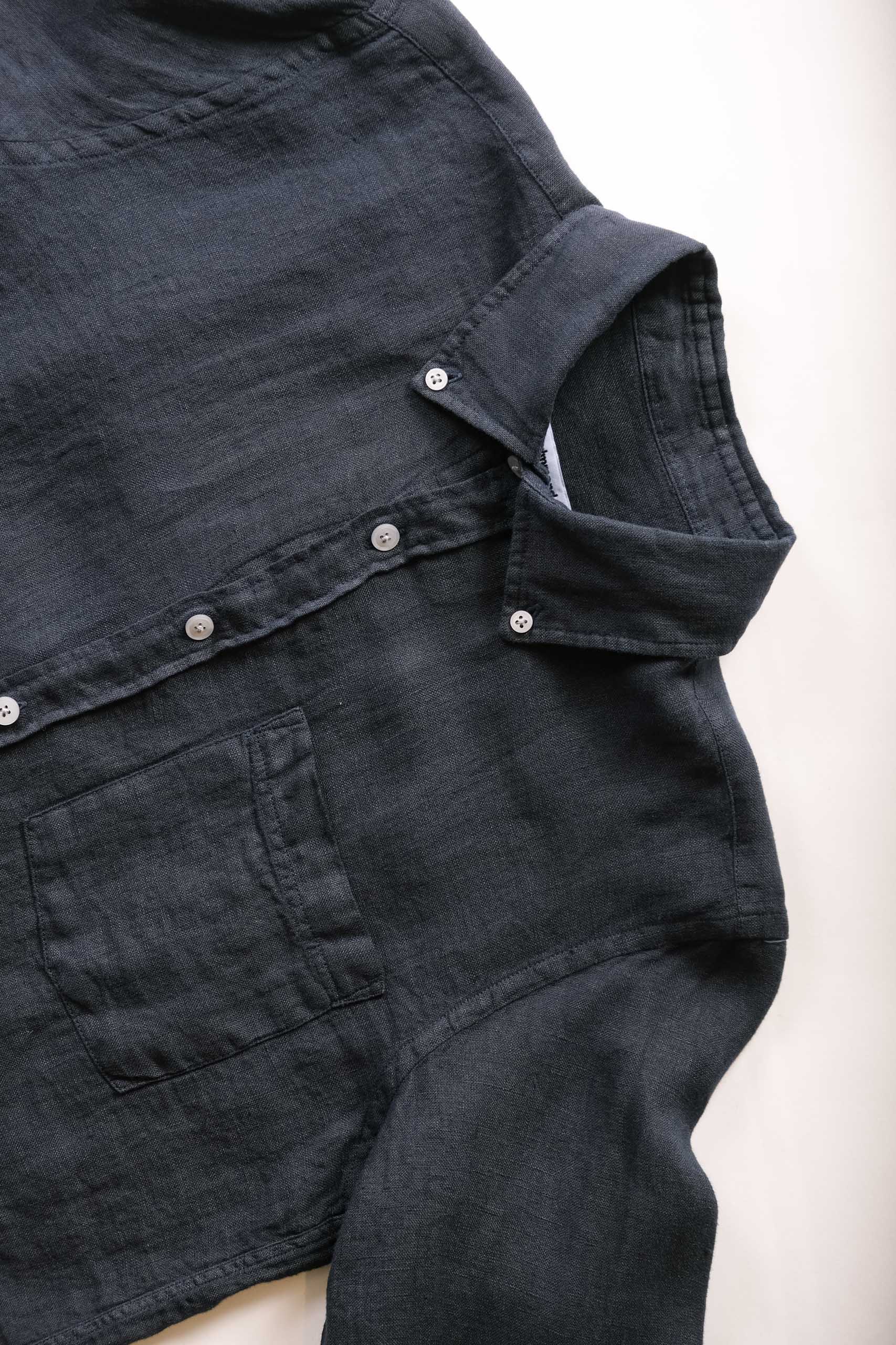 LINEN SHIRT - NAVY