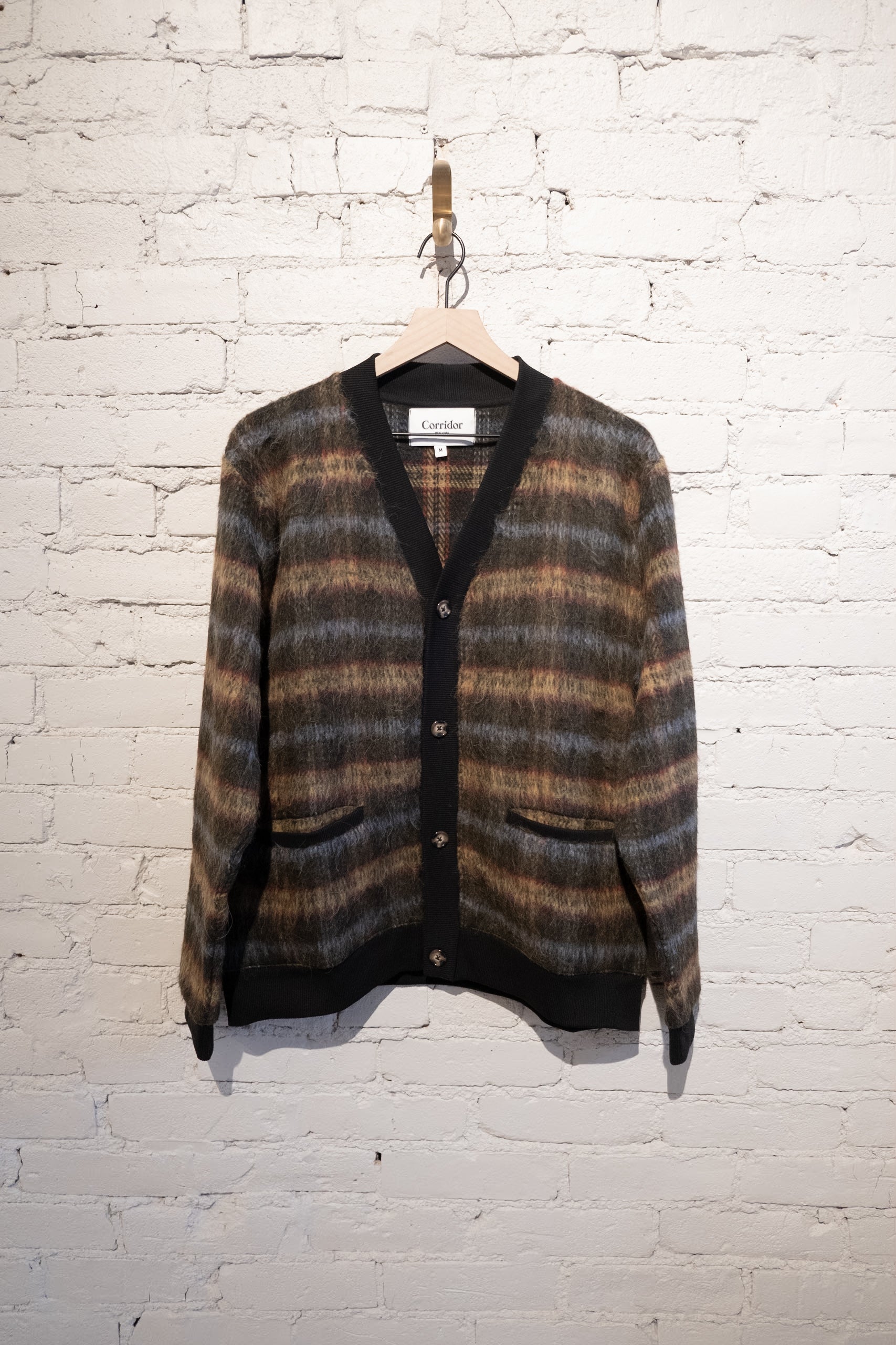 PLAID CARDIGAN - ARMY