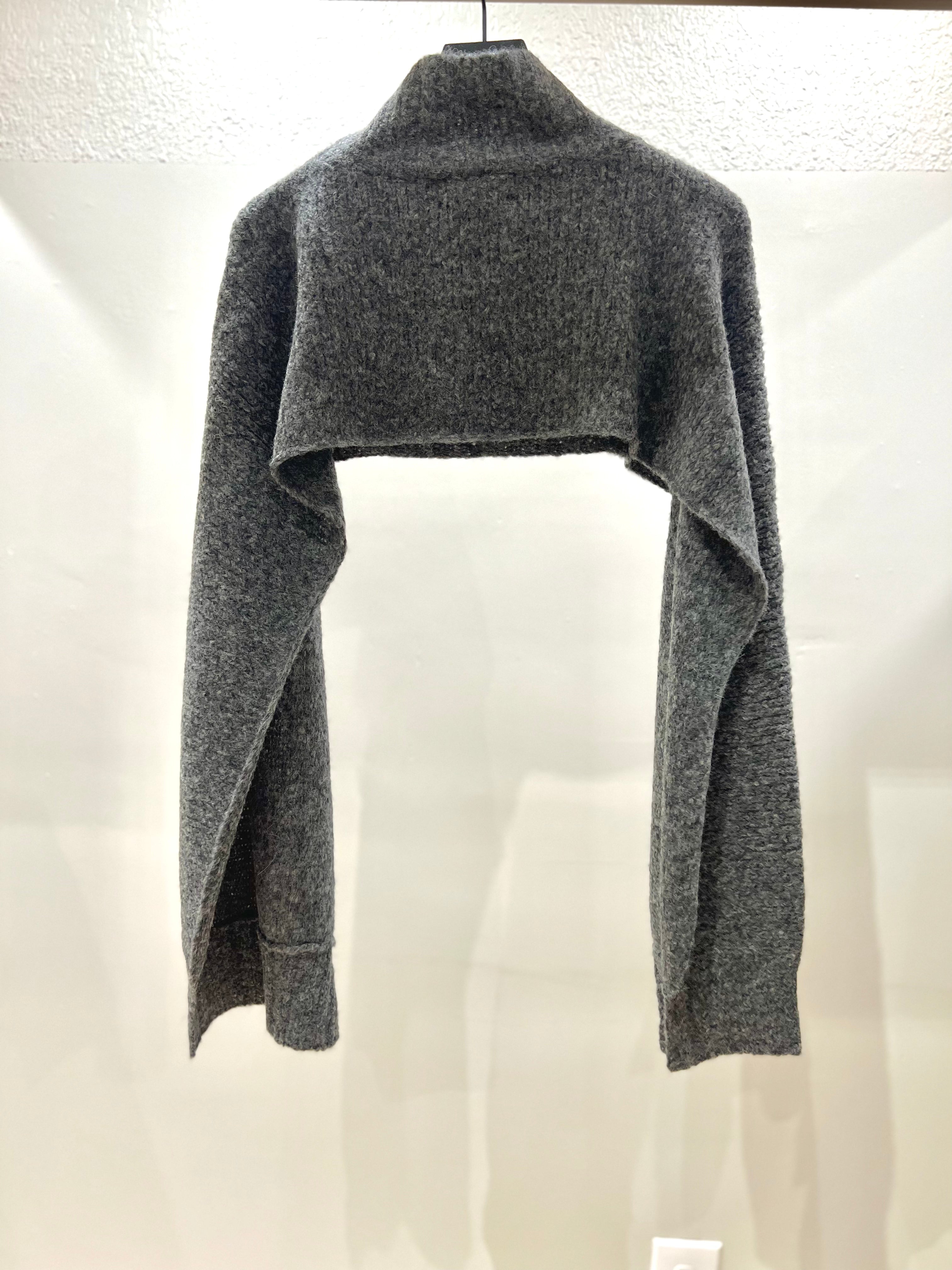 TURTLE NECK SCARF - CHARCOAL