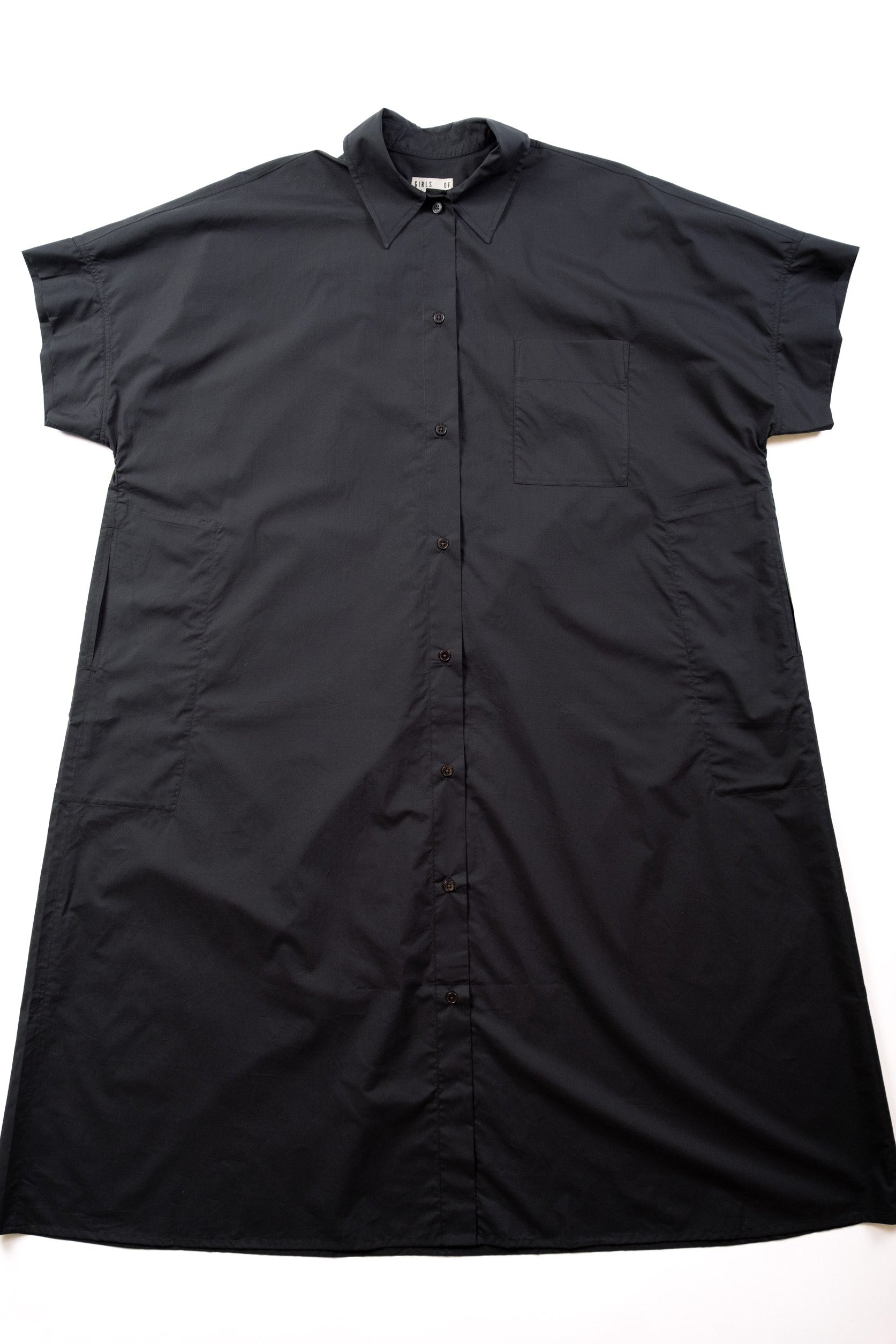 SHIRT DRESS - BLACK