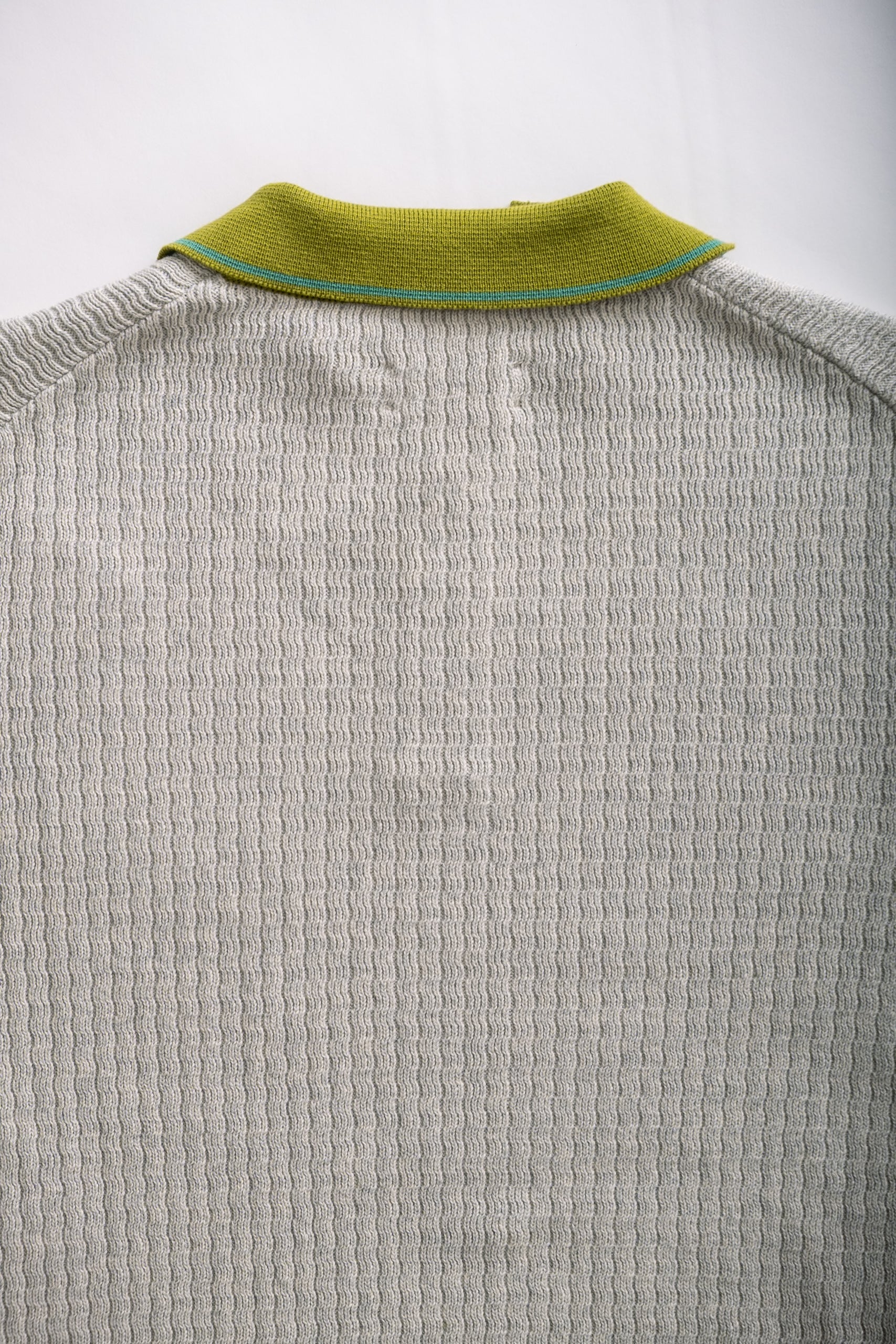 KNITTED POLO - GREY MELANGE