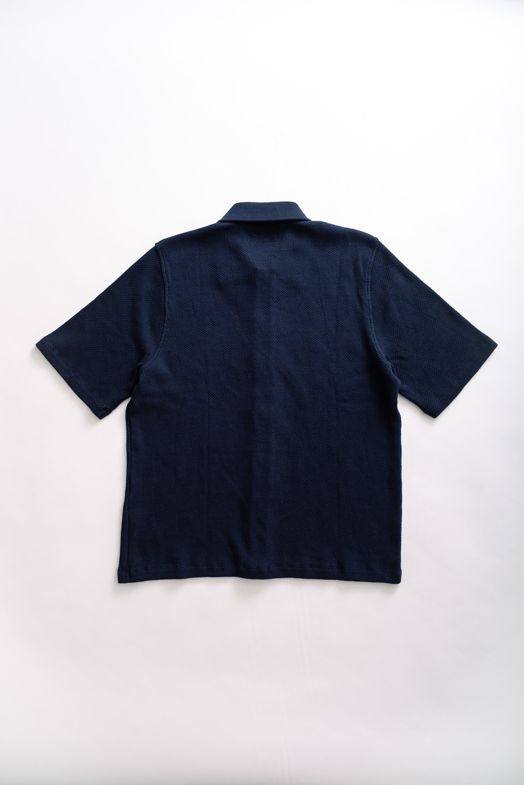 BUTTON THROUGH POLO - NAVY