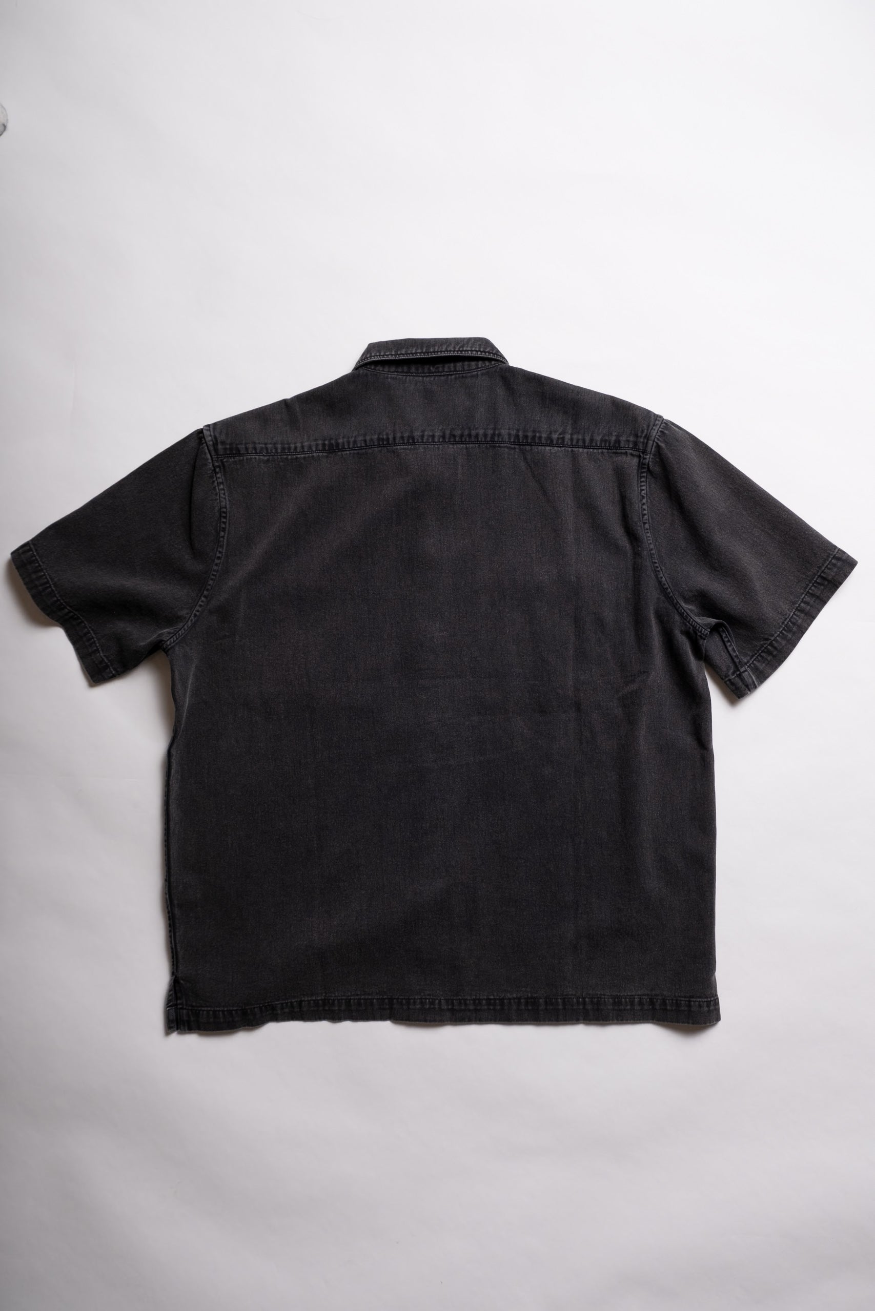 SHORT SLEEVE WORKSHIRT - BLACK STONEWASH