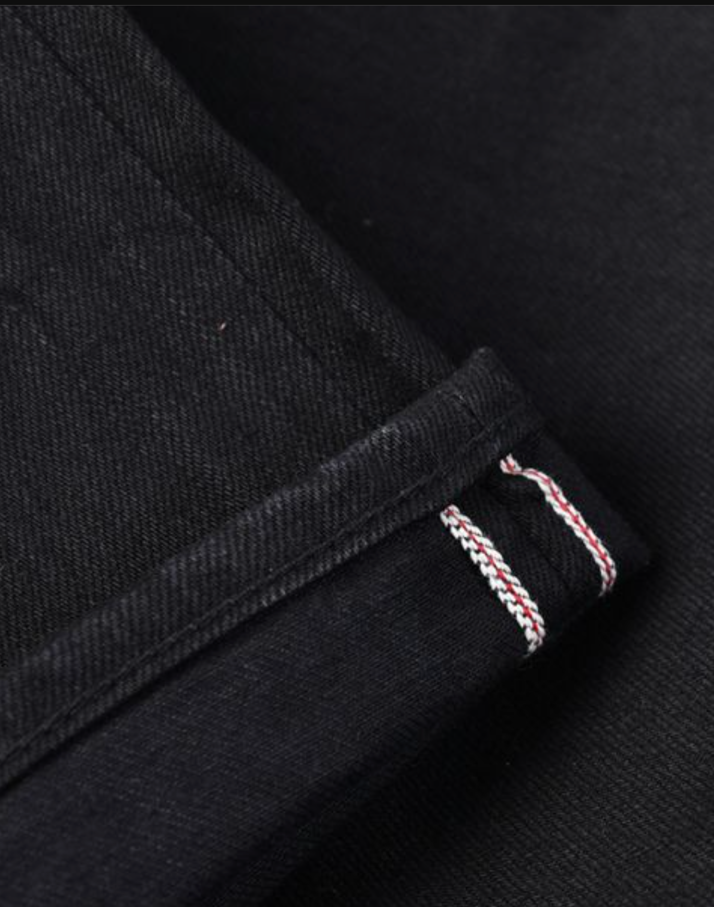 CIRCLE SELVEDGE STRAIGHT 14OZ - BLACK/BLACK