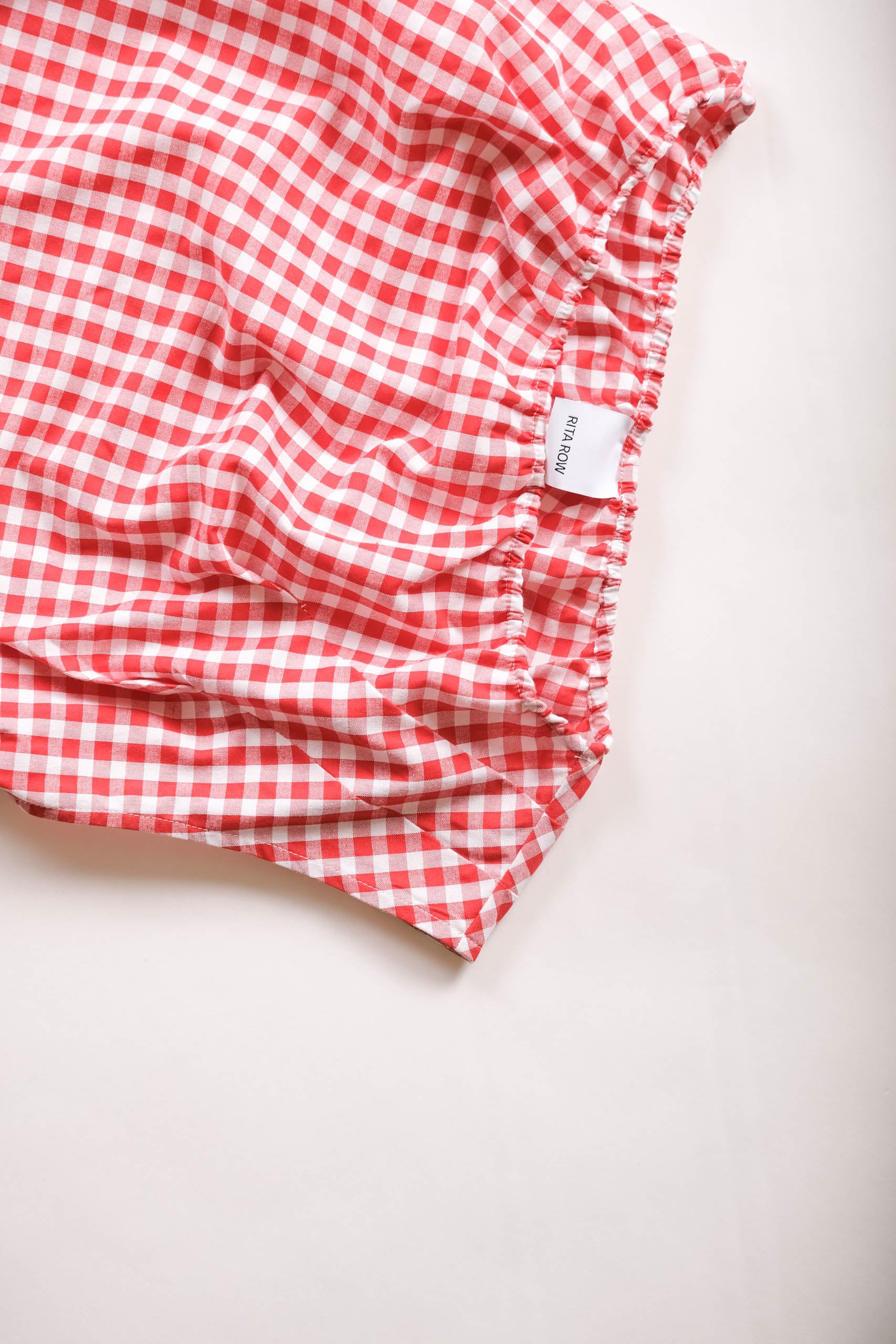 MELISANDE TOP - RED GINGHAM
