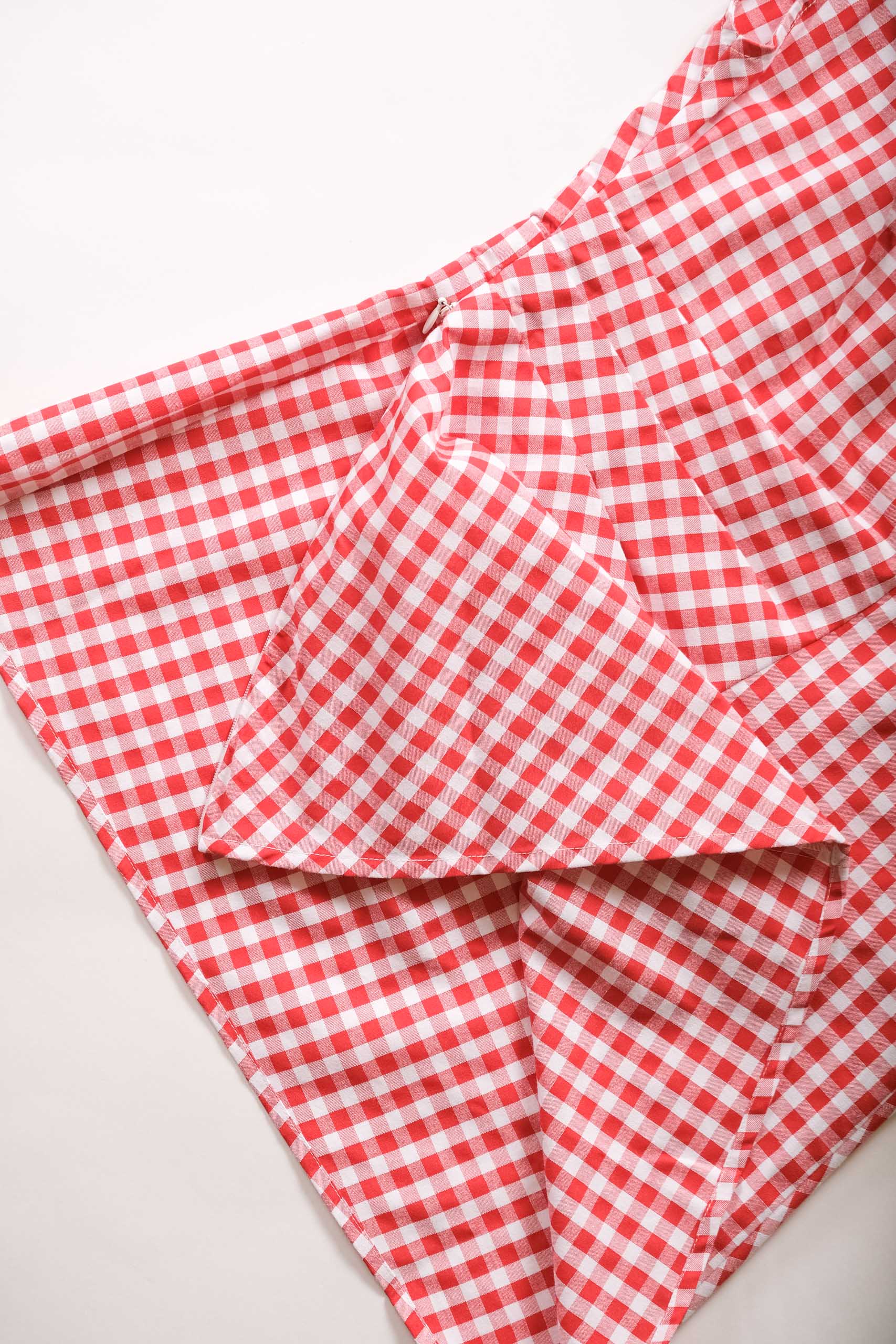 MELISANDE TOP - RED GINGHAM