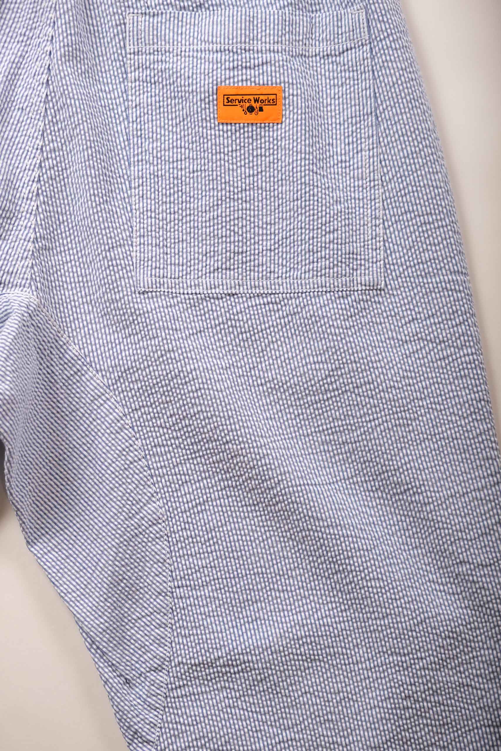 SEERSUCKER CHEF PANT - NAVY STRIPE