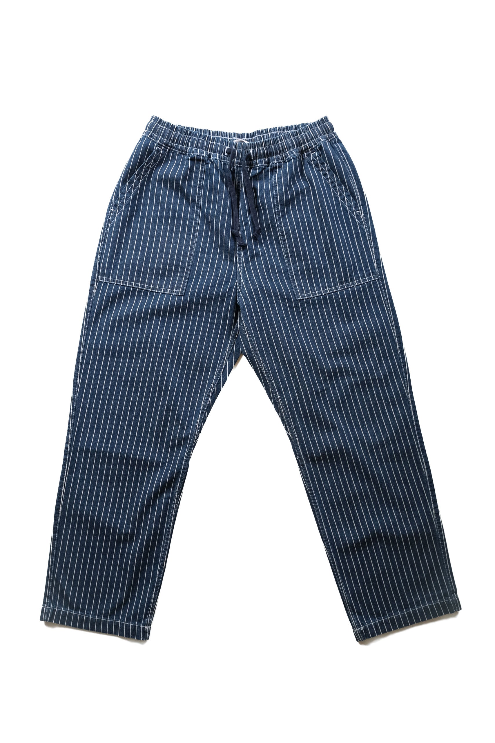 STRIPE DENIM CHEF PANT - INDIGO