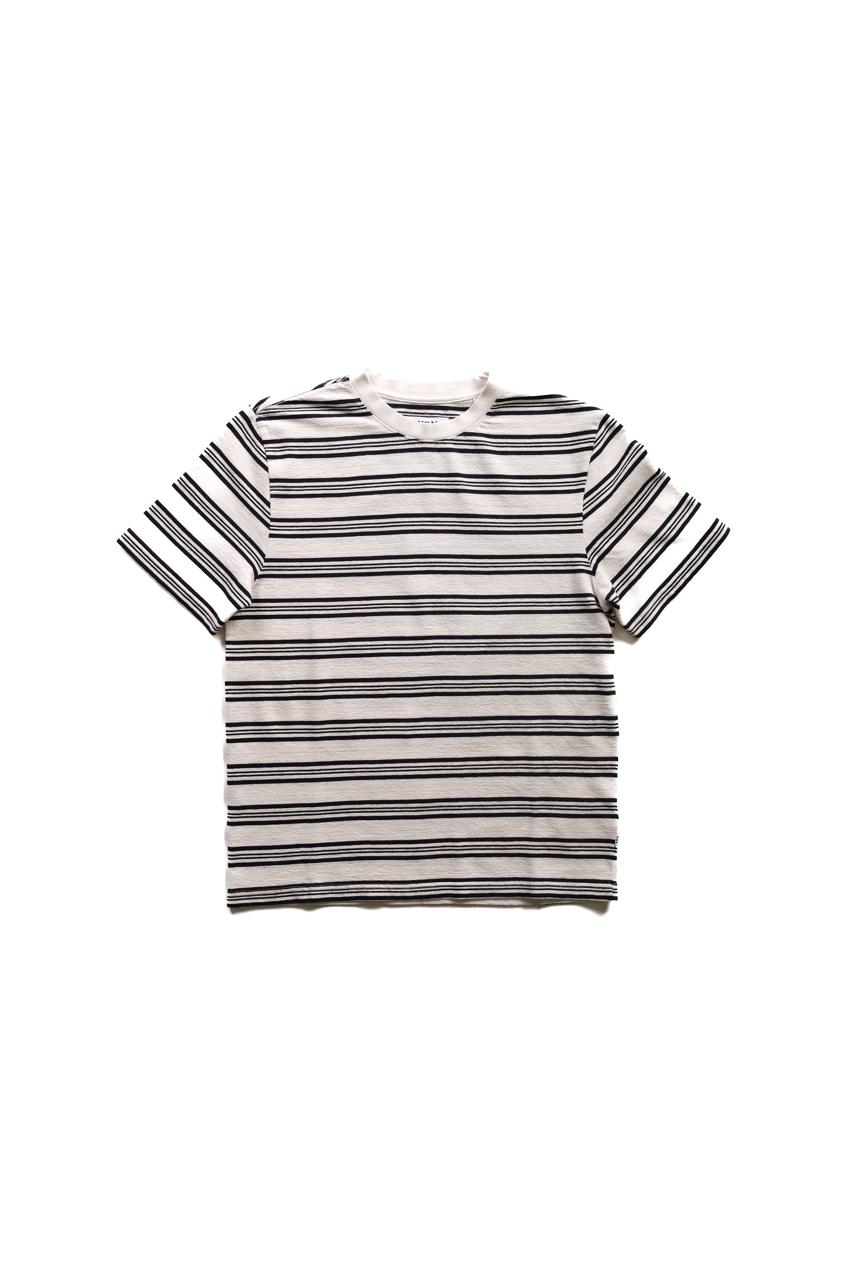 DEAN STRIPE TEE - ECRU/NAVY