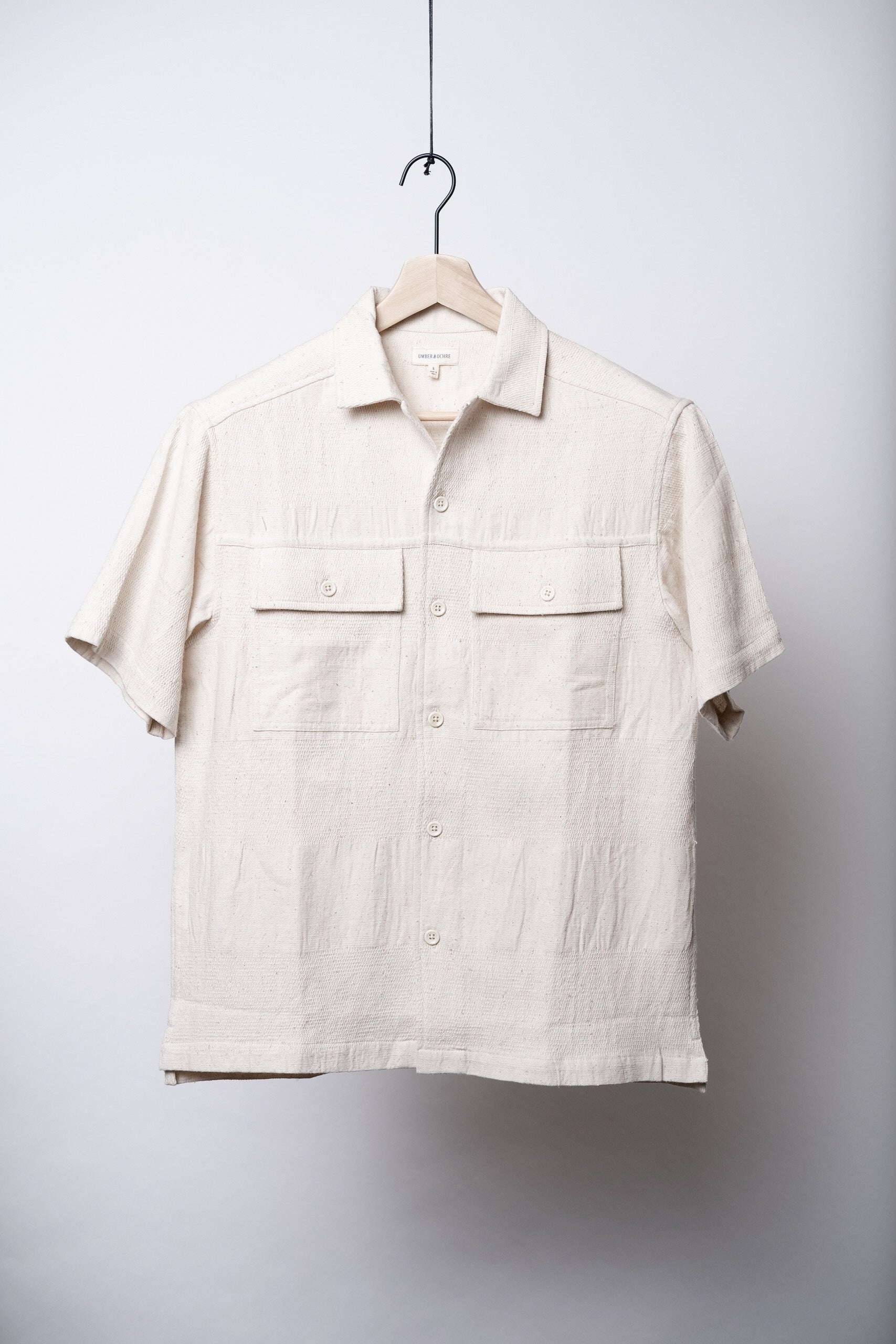 HARSHIL TWO POCKET SHIRT - NATURAL STRIPE