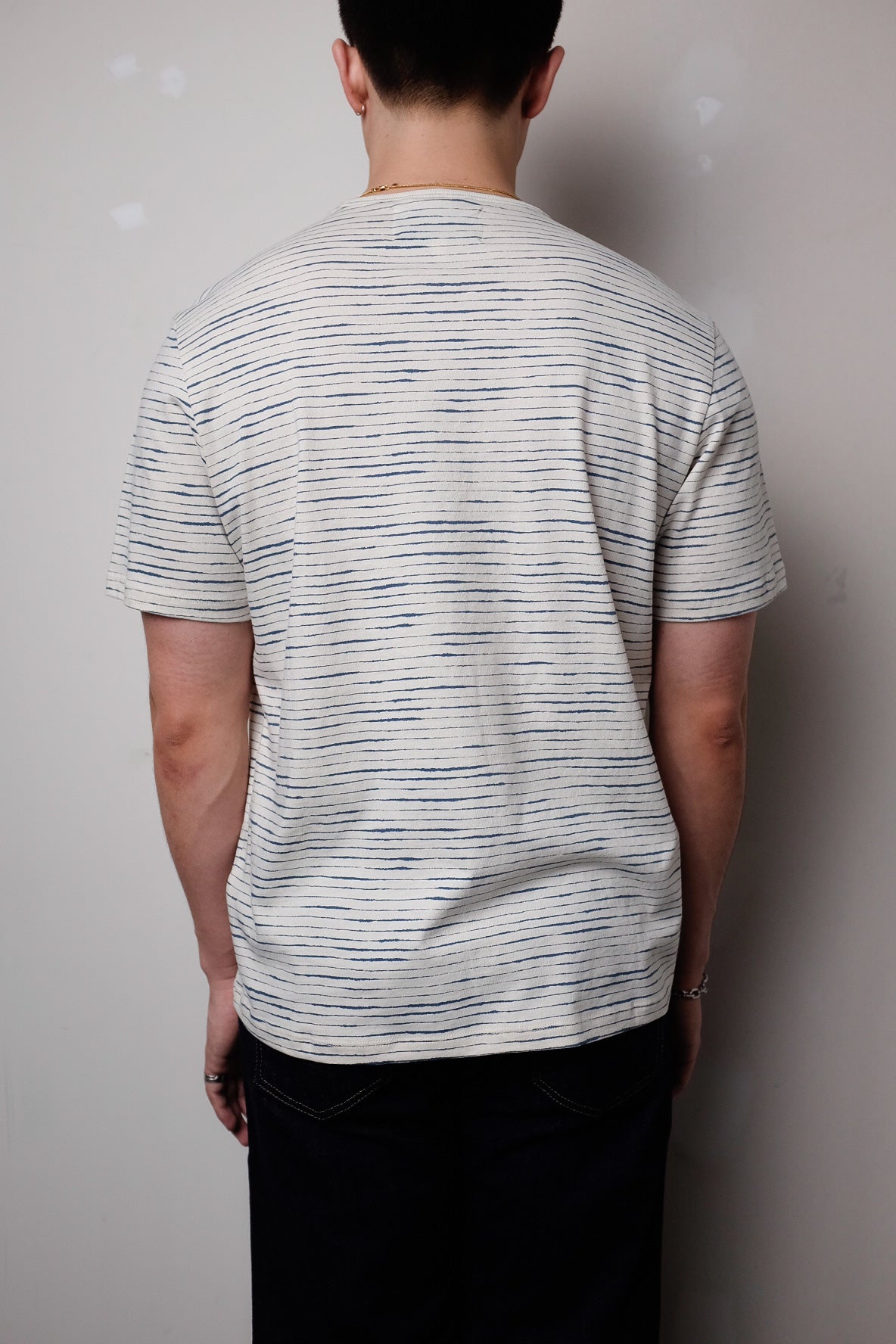 FREQUENCY STRIPE TEE - WHITE