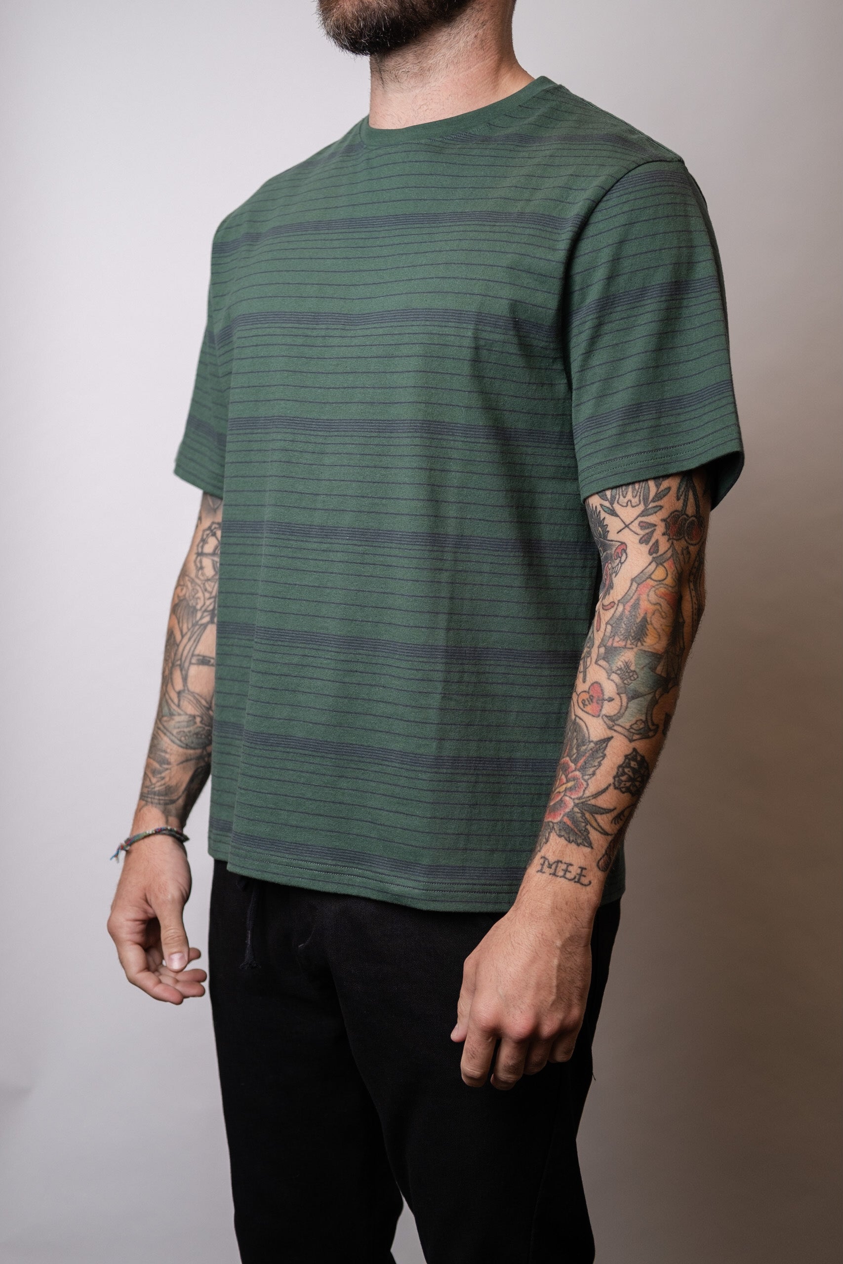 DEAN SS TEE - GRN/NVY